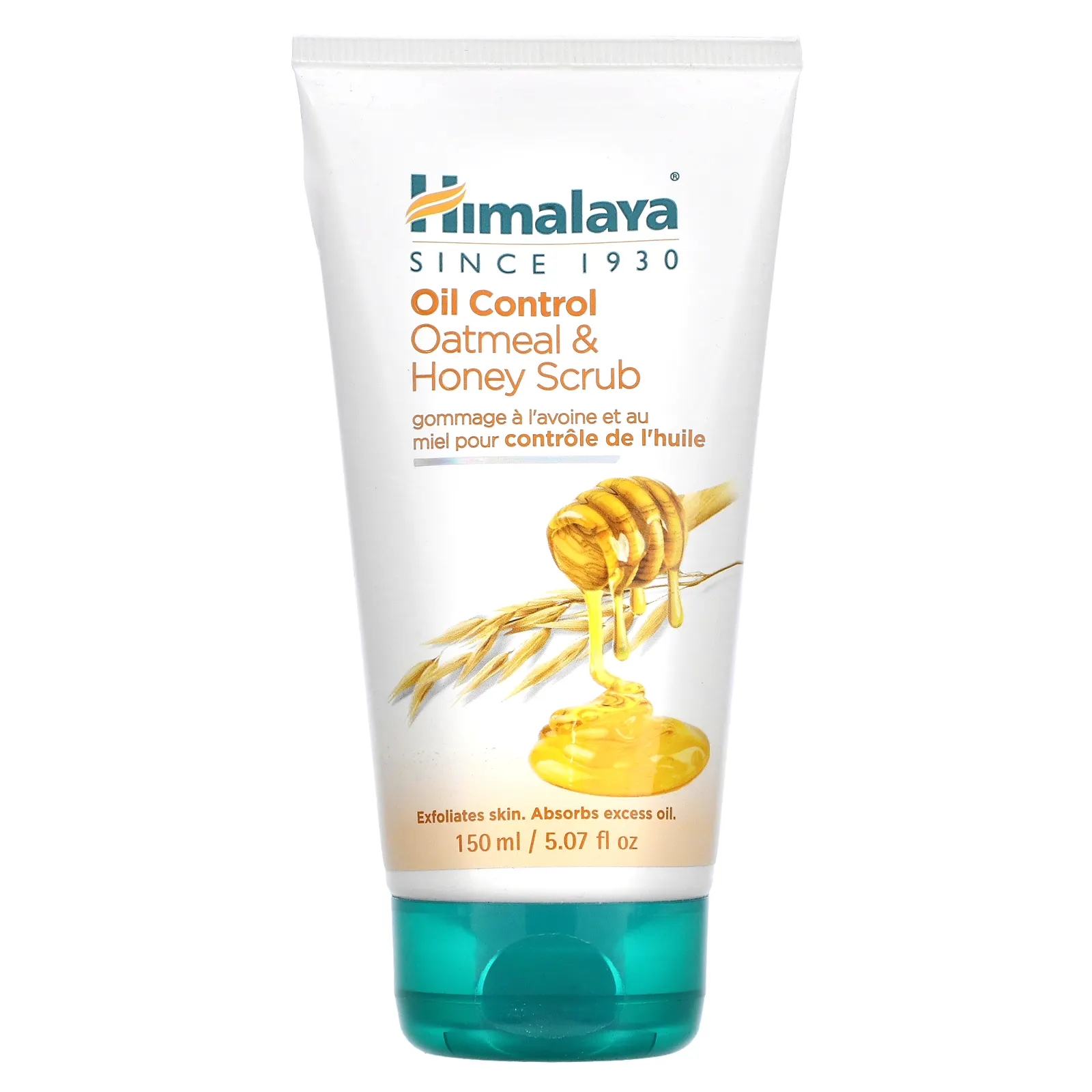 Himalaya, Скраб с овсянкой и медом, контроль жирности, 150 мл (5,07 жидк. Унции)