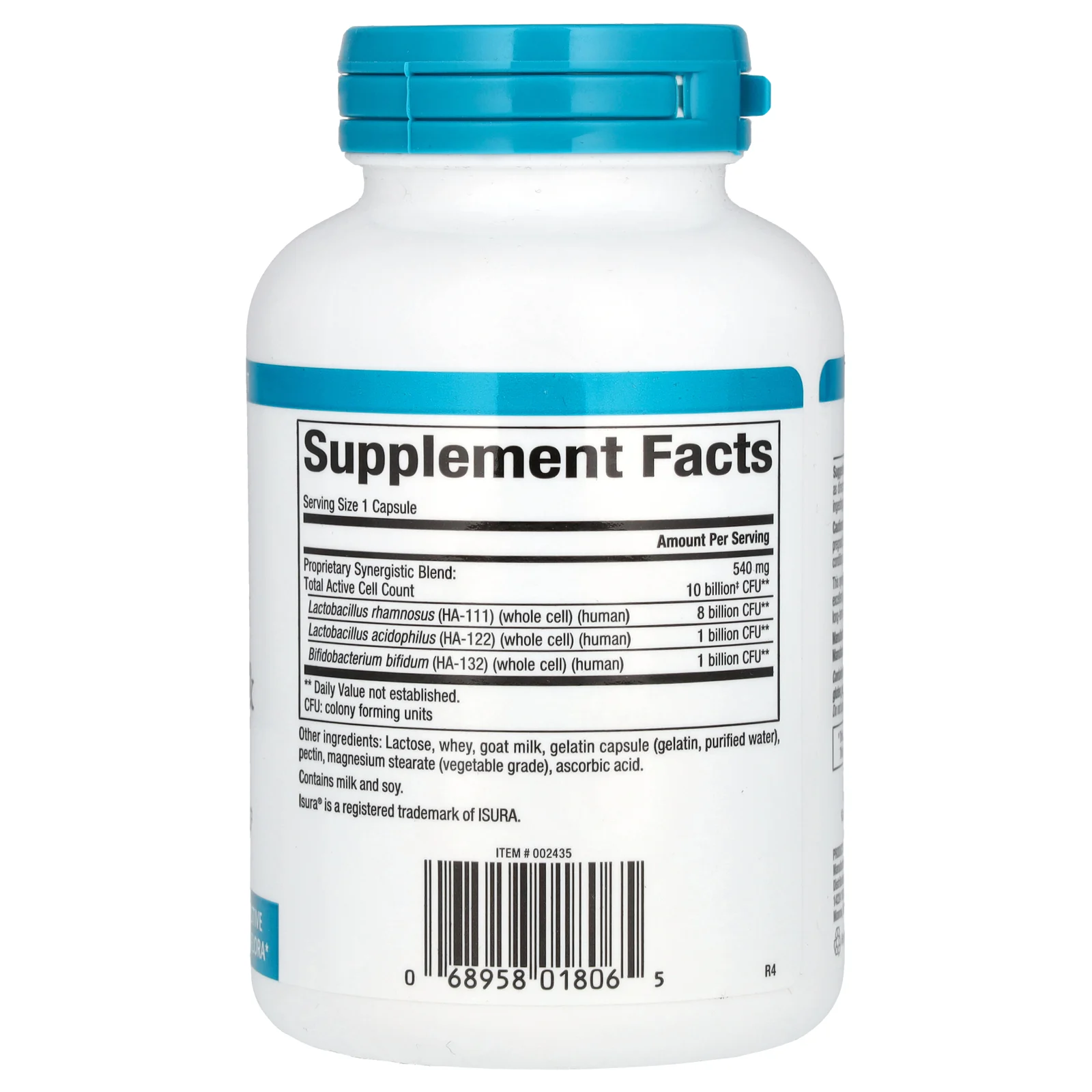 Natural Factors, Acidophilus & Bifidus, двойная сила действия, 10 млрд, 180 капсул