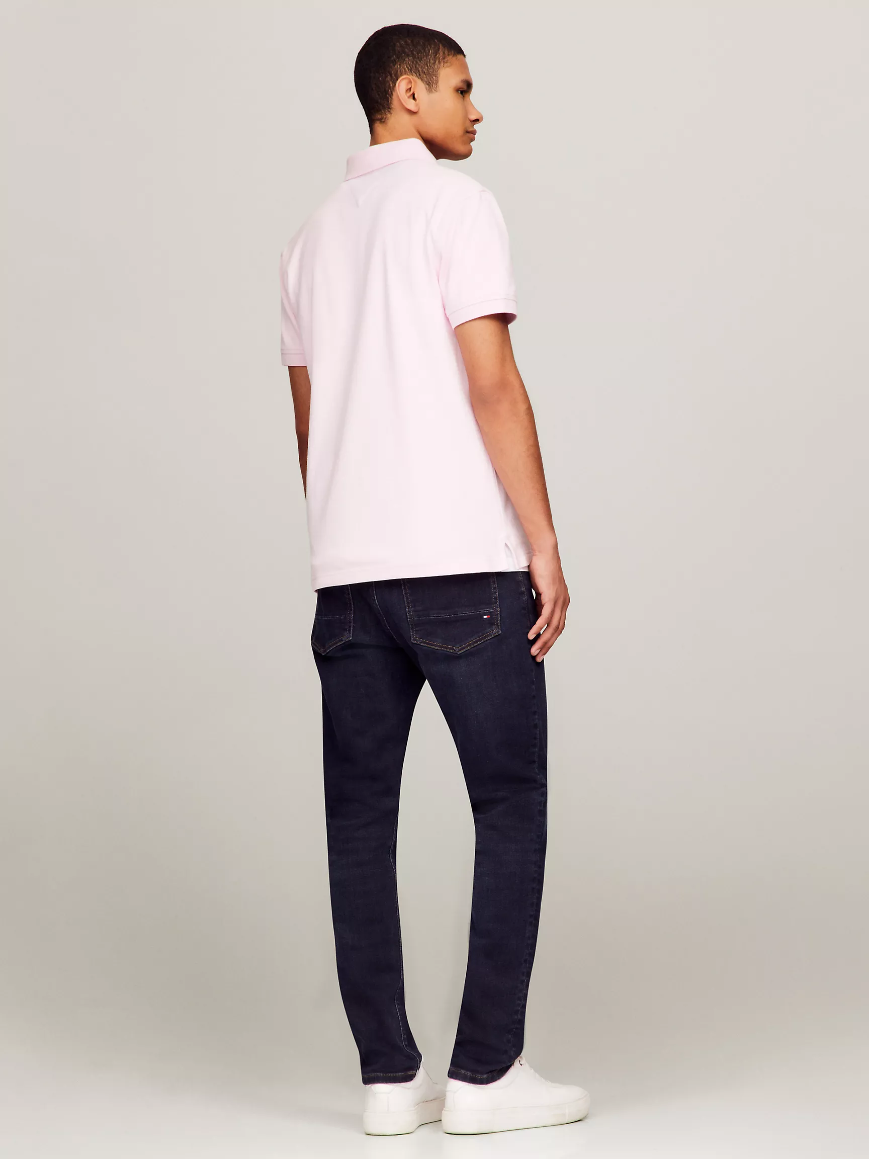 Мужское поло Tommy Hilfiger, Приталенное эластичное поло из пике