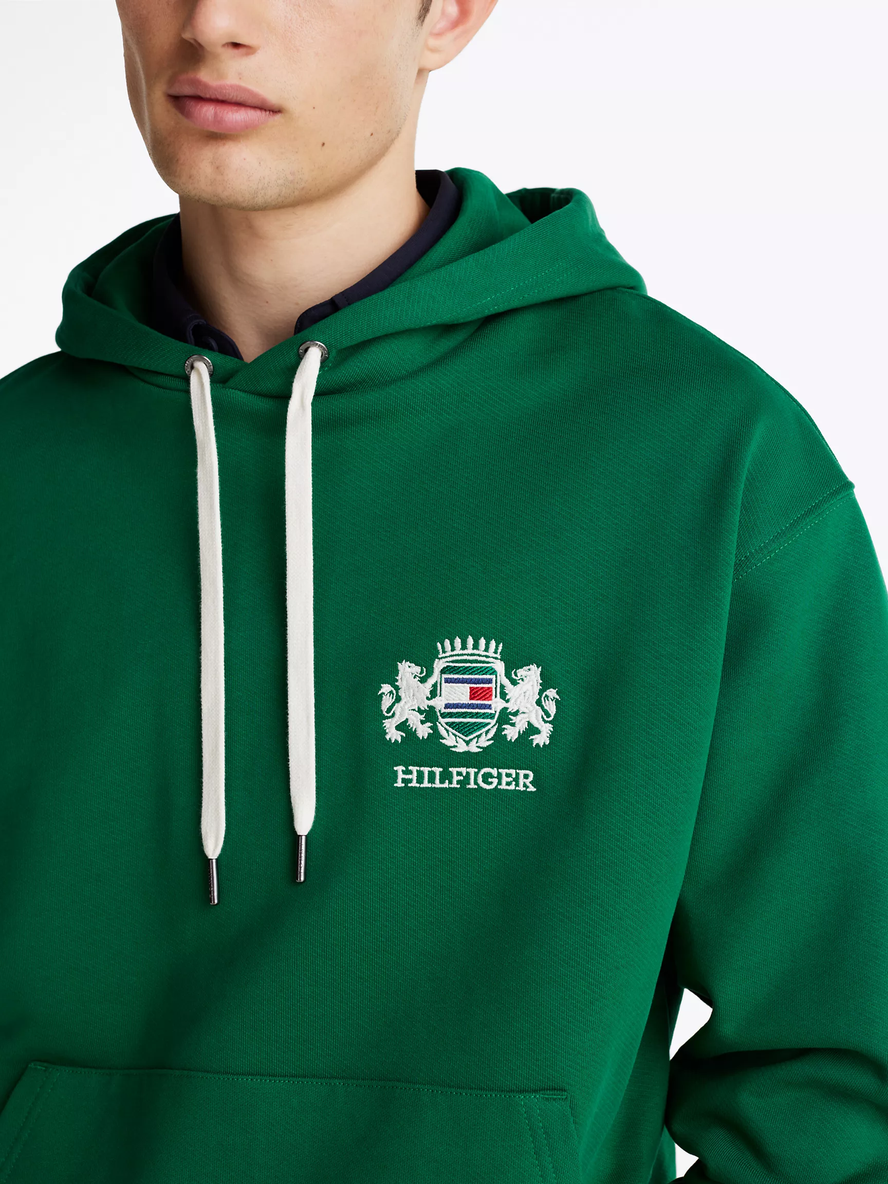 Мужское худи Tommy Hilfiger, Худи с вышитым логотипом Hilfiger Crest
