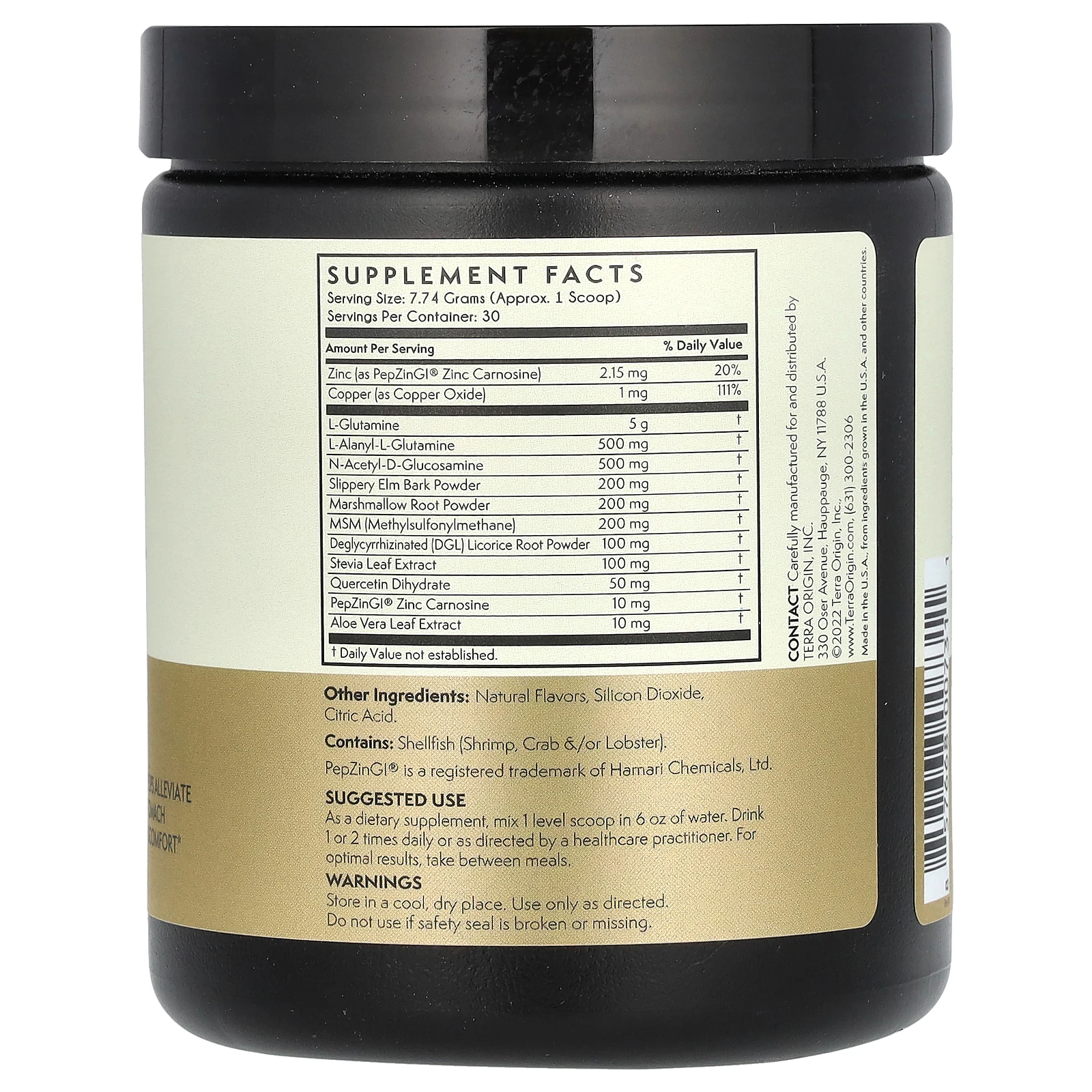 Terra Origin, Healthy Gut, добавка для здоровья кишечника, со вкусом меда и лимона, 232,2 г (8,19 унции)