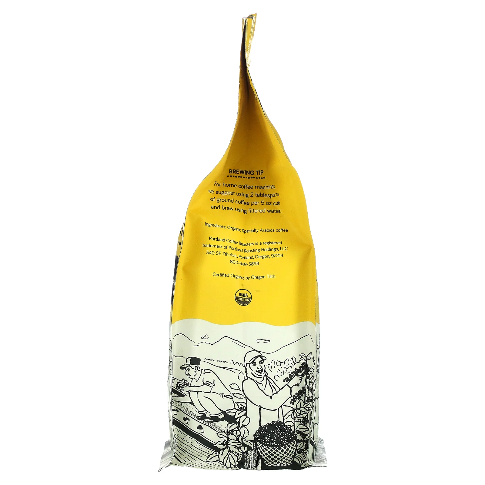 Portland Coffee Roasters, Органический кофе, молотый, жирной обжарки, темная суматра, 340 г (12 унций)