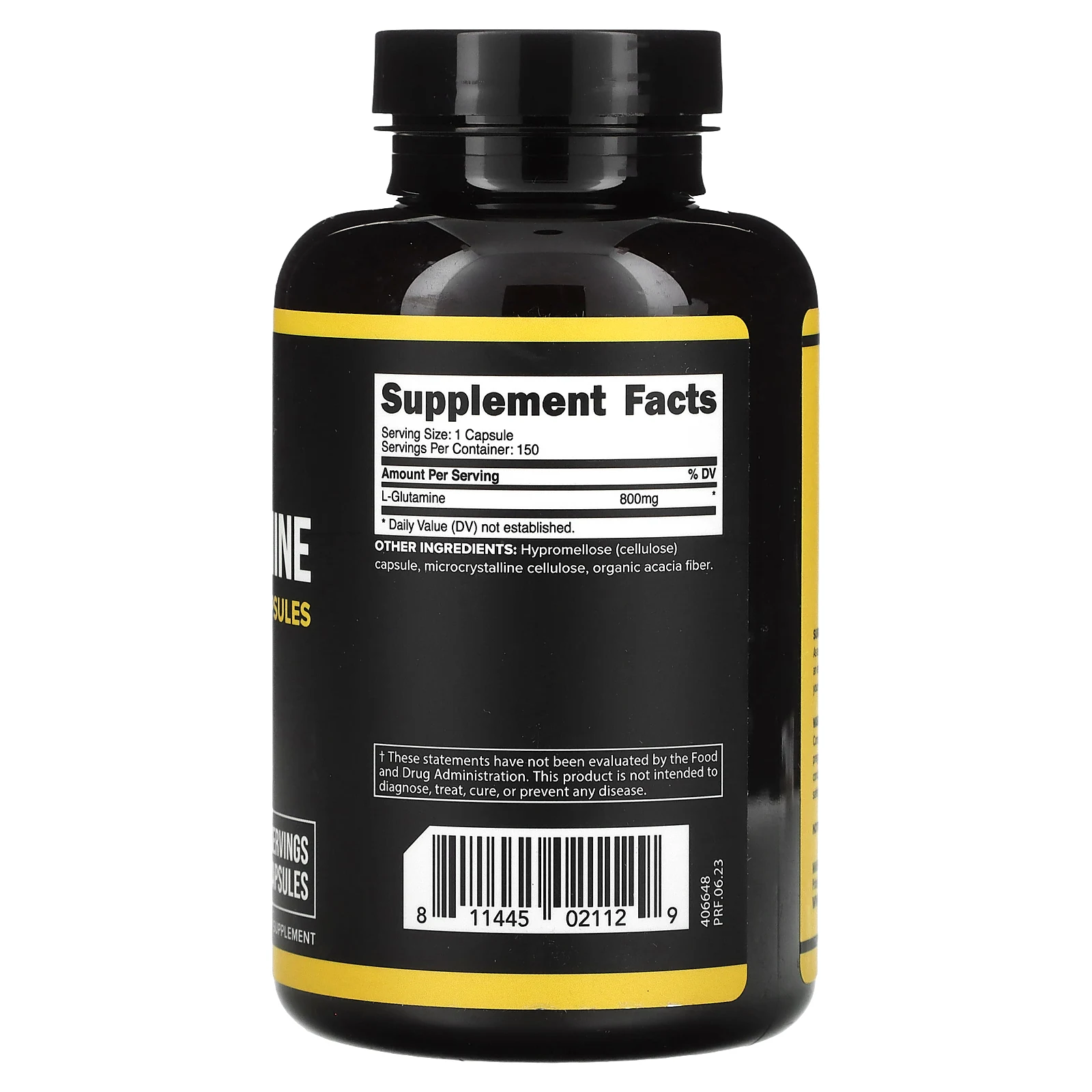 Primaforce, L-глютамин, 800 мг, 150 капсул