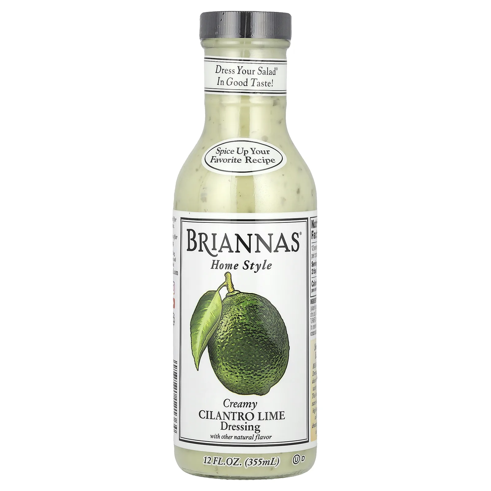 Briannas, Home Style, сливочная заправка с кориандром и лаймом, 355 мл (12 жидк. Унций)