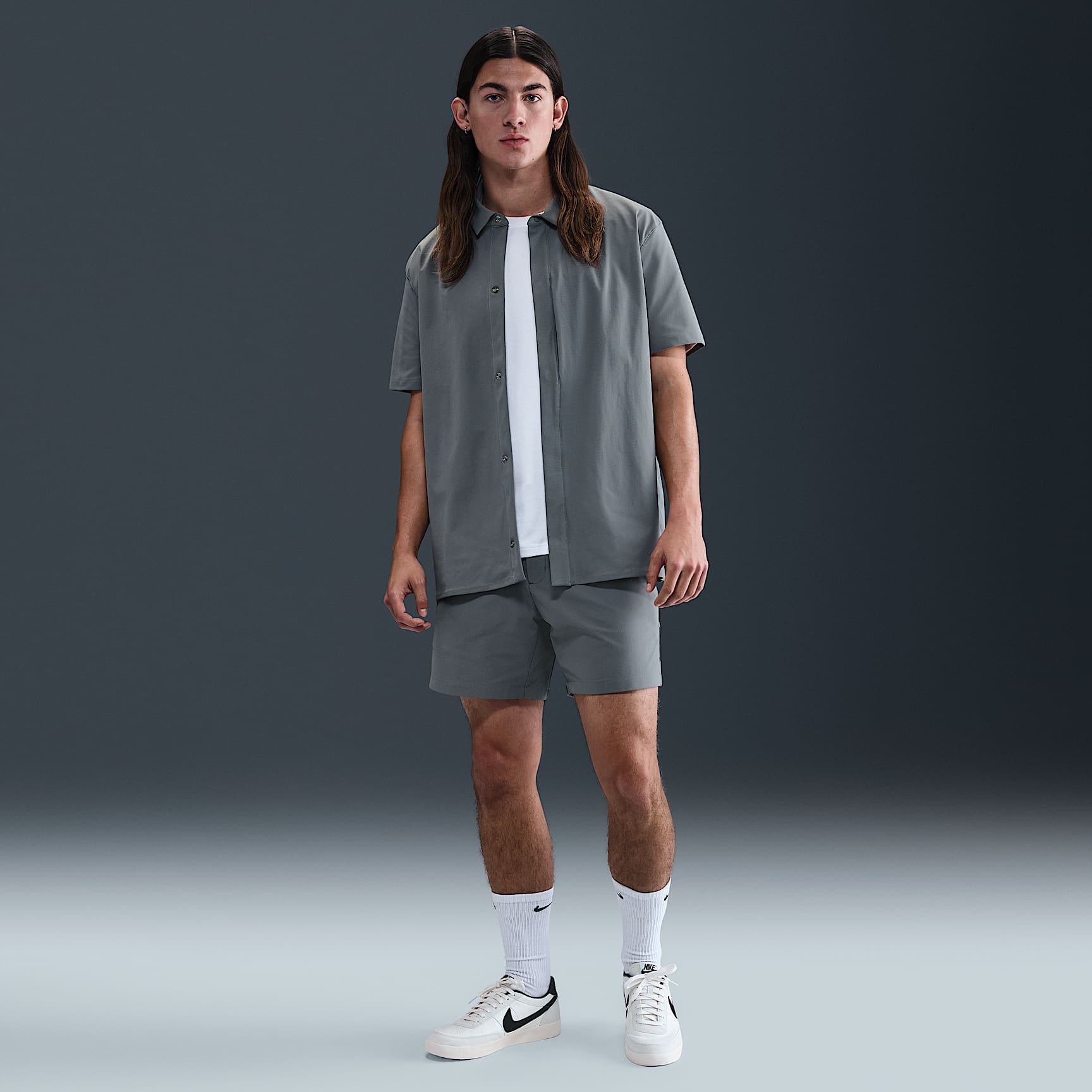 Nike 24.7 PerfectStretch Men's Dri-FIT Short-Sleeve Button-Down Top