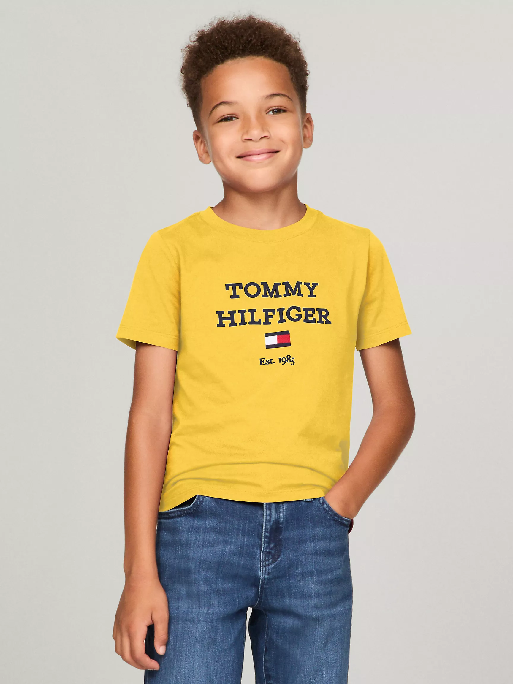 Футболка Tommy Hilfiger для мальчиков, Детская футболка с логотипом Hilfiger
