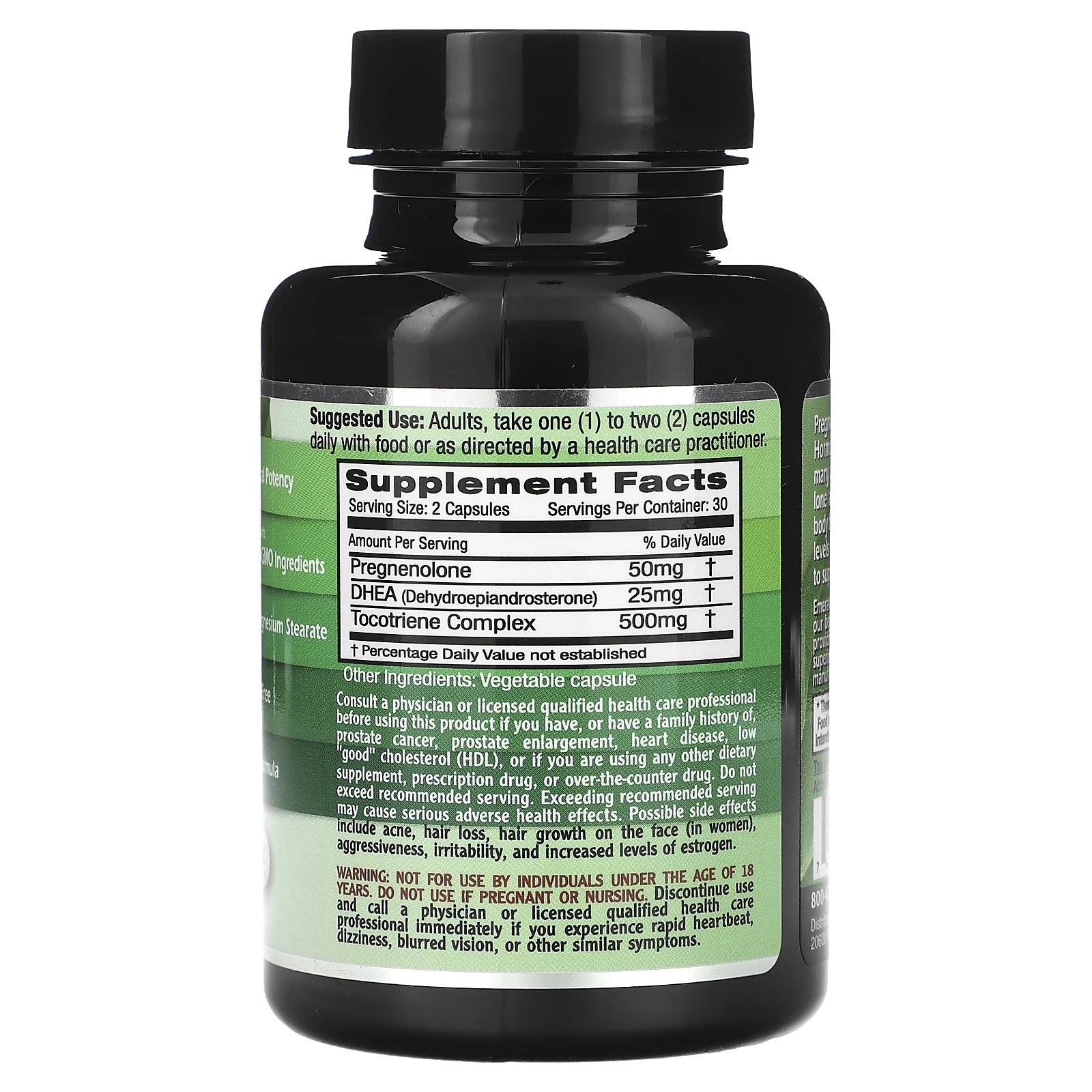 Emerald Laboratories, прегненолон + ДГЭА, 50 мг, 60 вегетарианских капсул (25 мг в 1 капсуле)