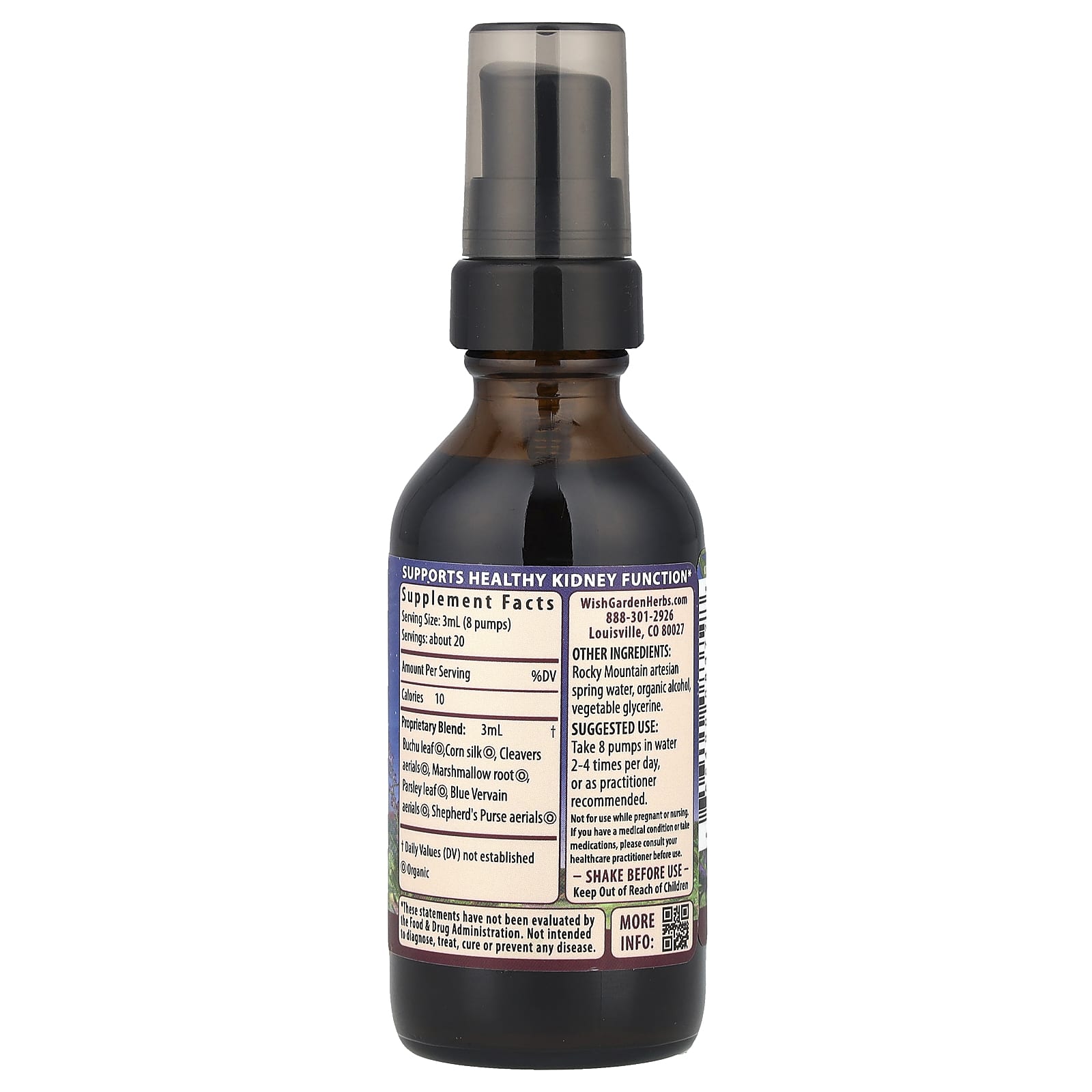 WishGarden Herbs, Kidney ™ Strength, 59 мл (2 жидк. Унции)