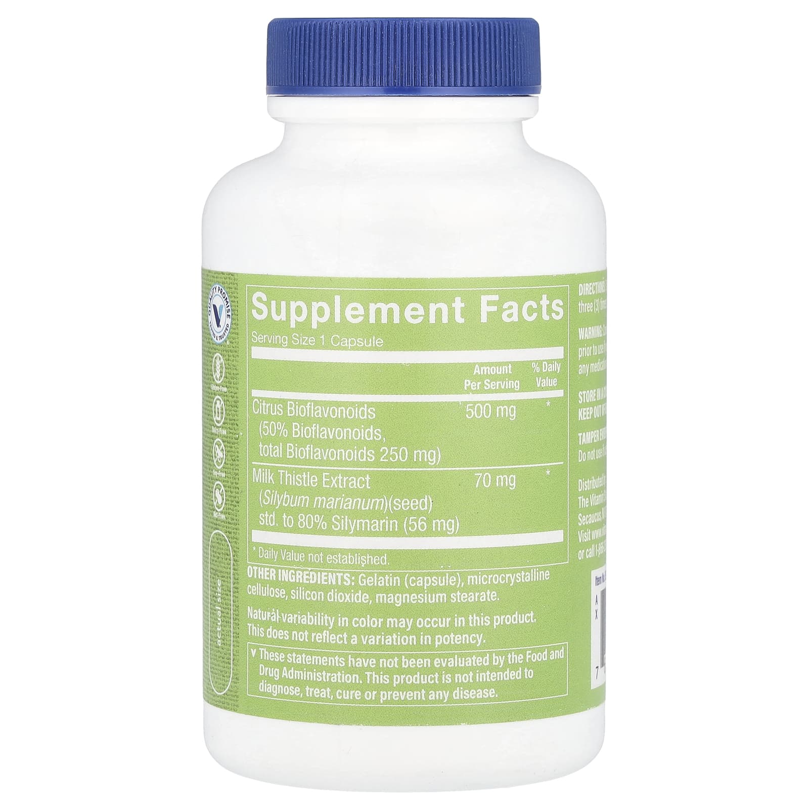 The Vitamin Shoppe, Экстракт расторопши, 70 мг, 100 капсул