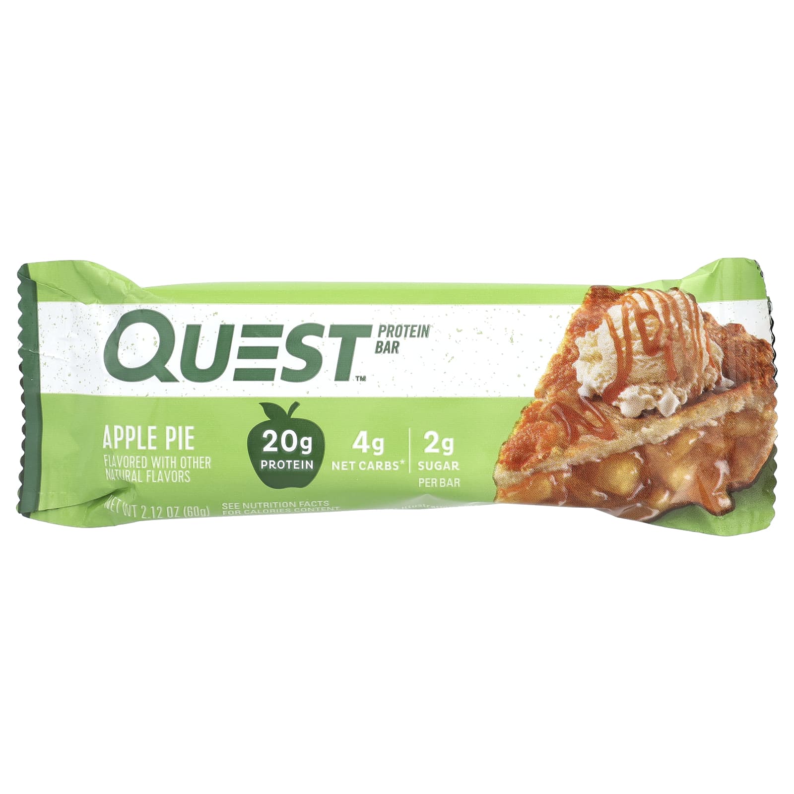 Quest Nutrition, Protein Bar, яблочный пирог, 12 батончиков, 60 г (2,12 унции) каждый