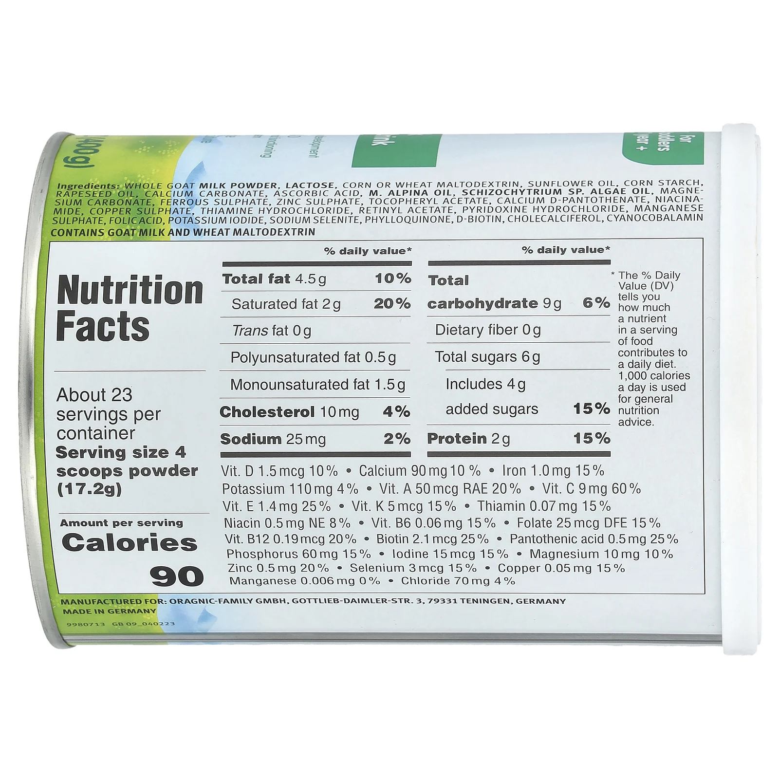 Holle, Напиток из козьего молока, для детей от 1 года, 400 г (14,1 унции)