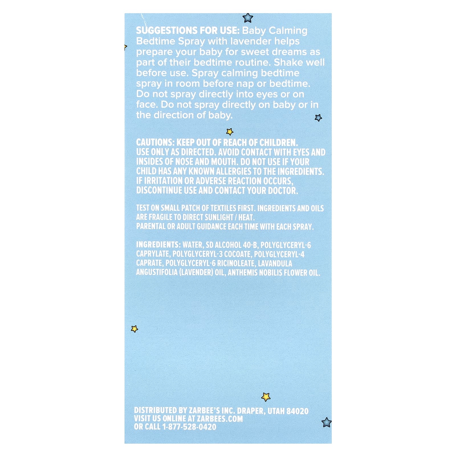 Zarbee's, Детский, успокаивающий спрей перед сном, лаванда, 59 мл (2 жидк. Унции)