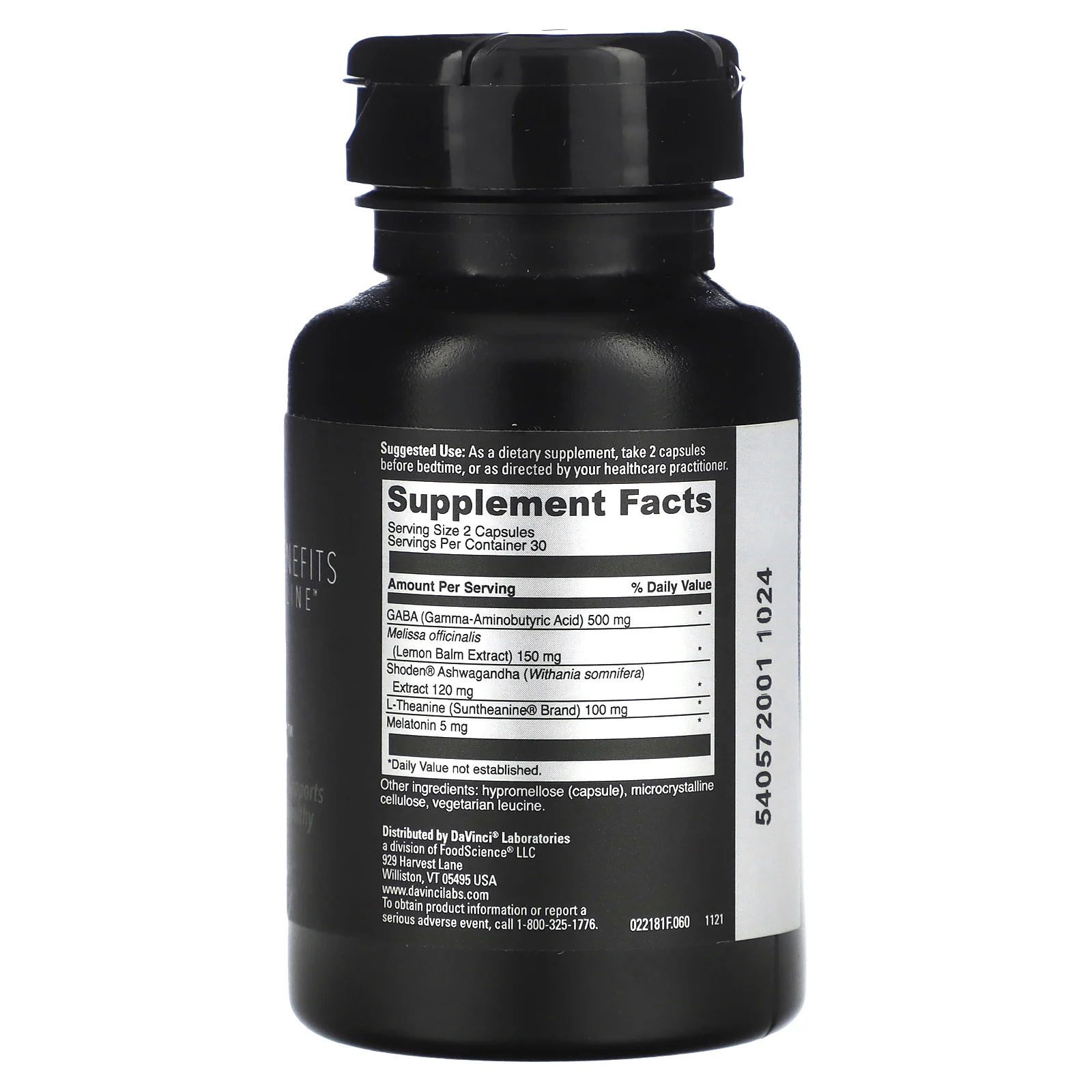 DaVinci Laboratories of Vermont, Преимущества для сна, 60 капсул