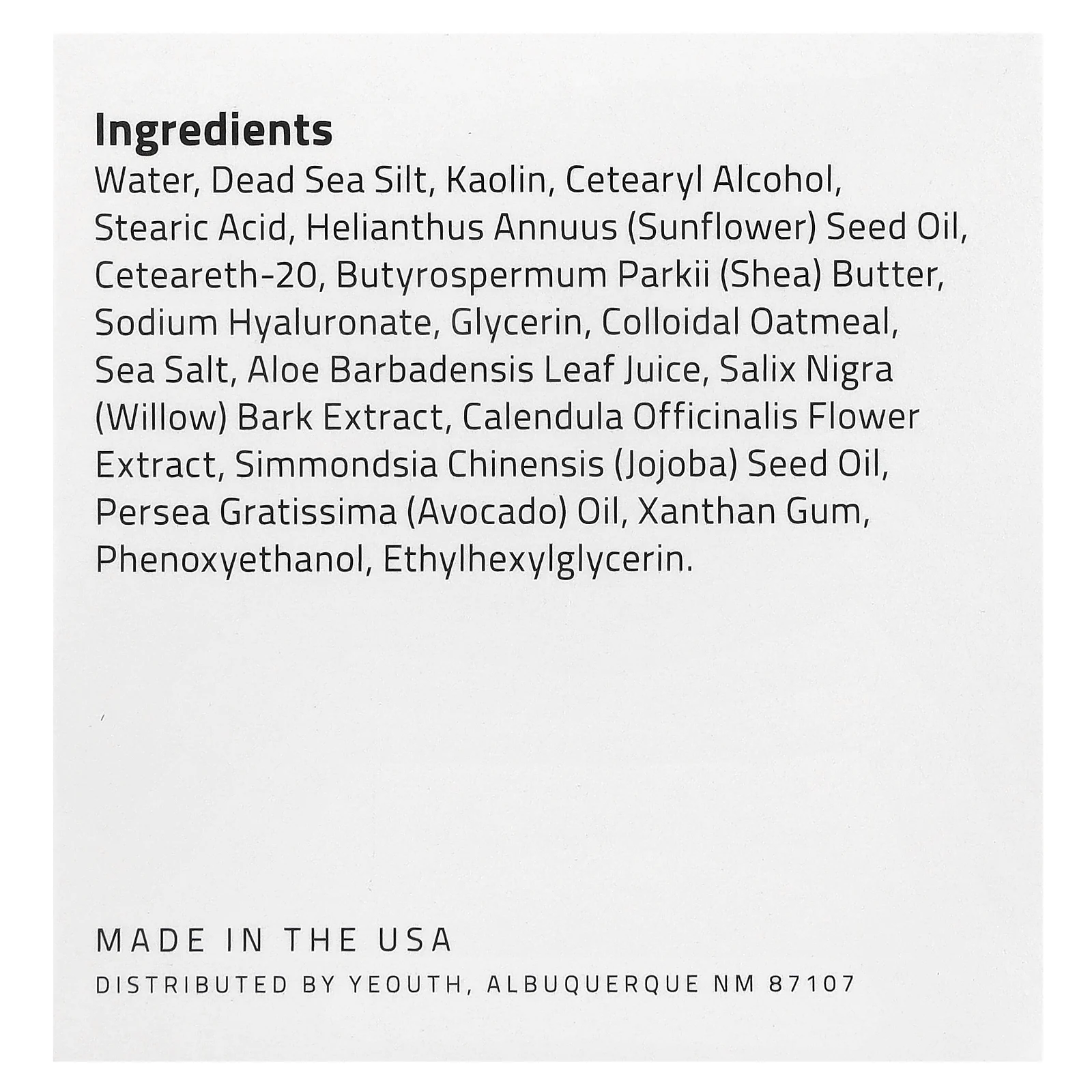 Yeouth, маска с грязью Мертвого моря, 236 г (8 жидк. унций)