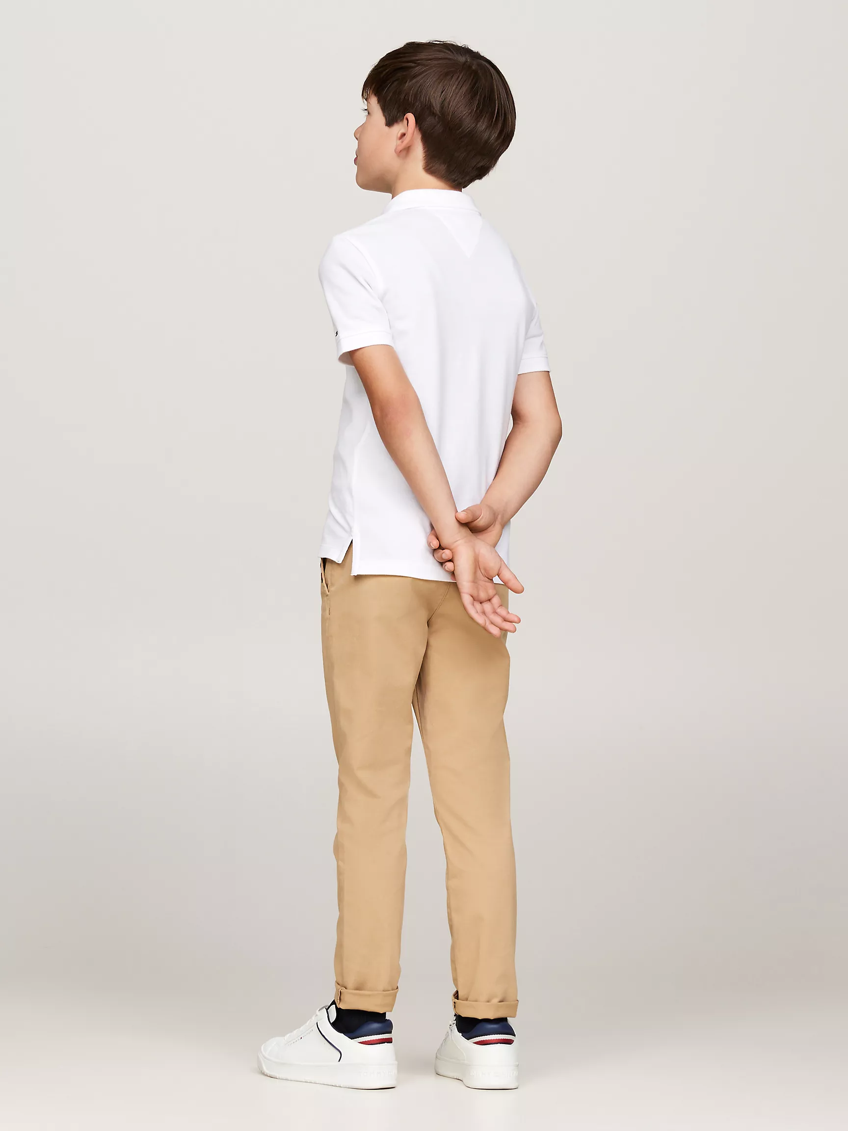 Рубашка-поло для мальчиков Tommy Hilfiger, Детское поло из пике с логотипом Hilfiger