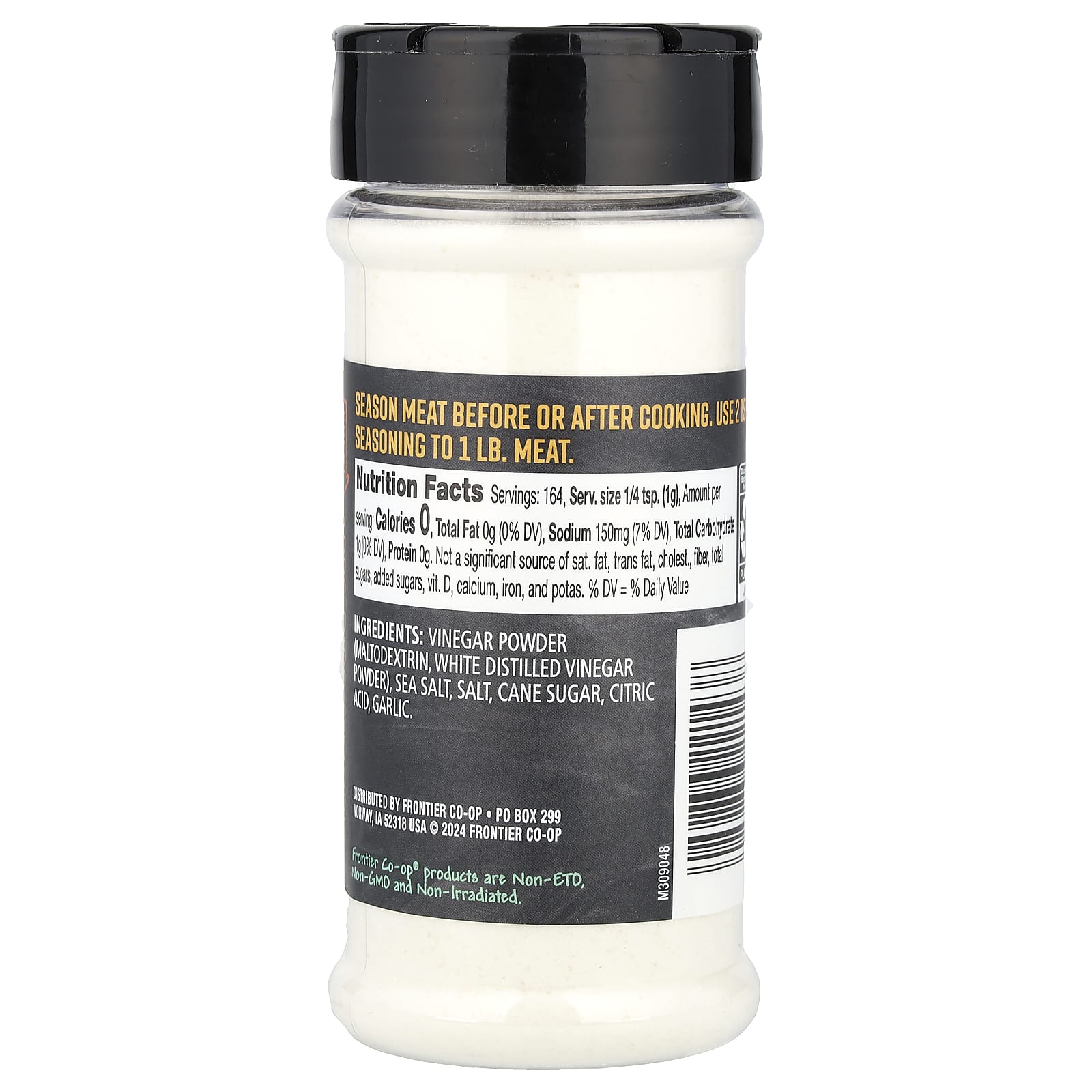 Frontier Co-op, Приправа для крылышек, соль и уксус, 164 г (5,78 унции)