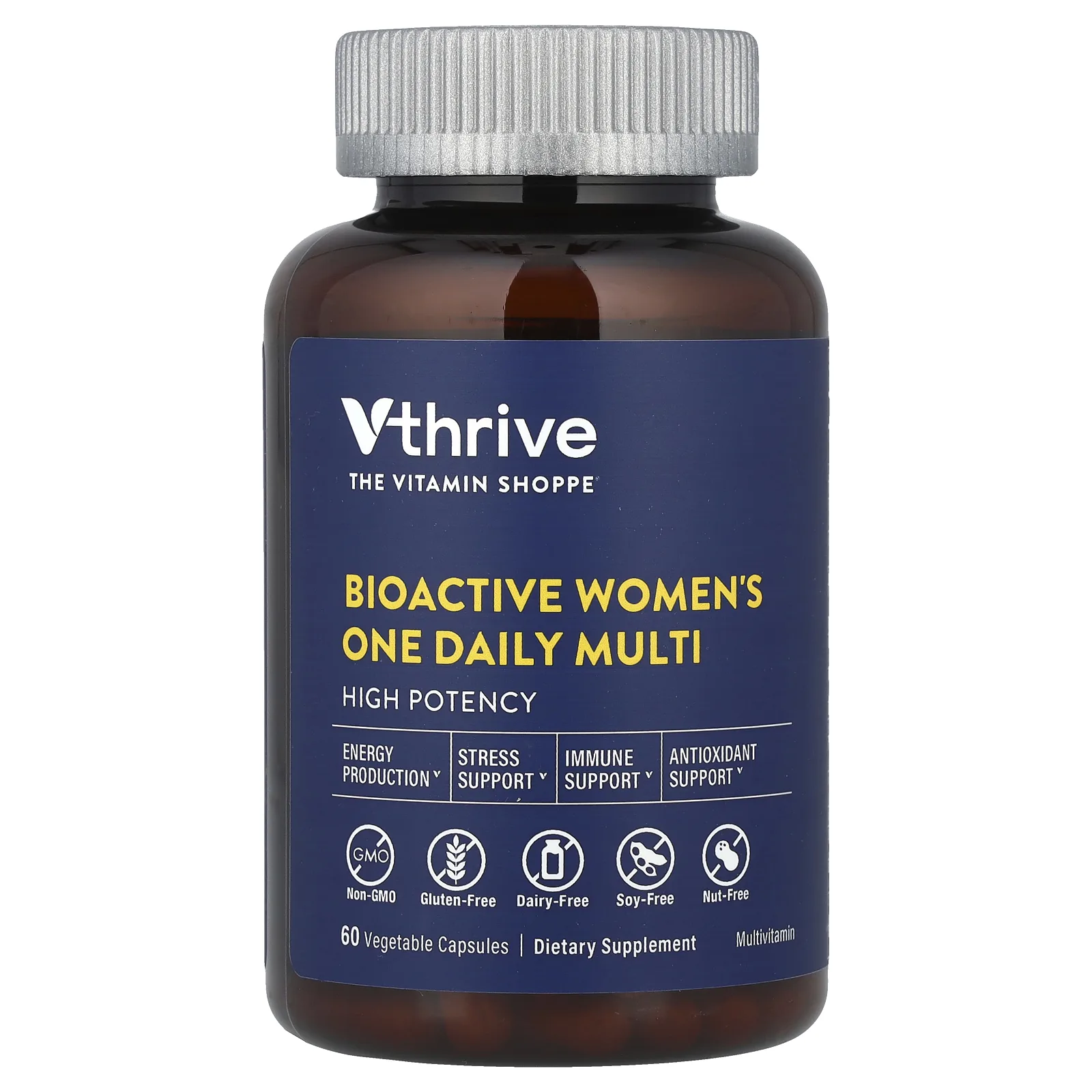 Vthrive, Bioactive Women's One Daily Multi, 60 растительных капсул