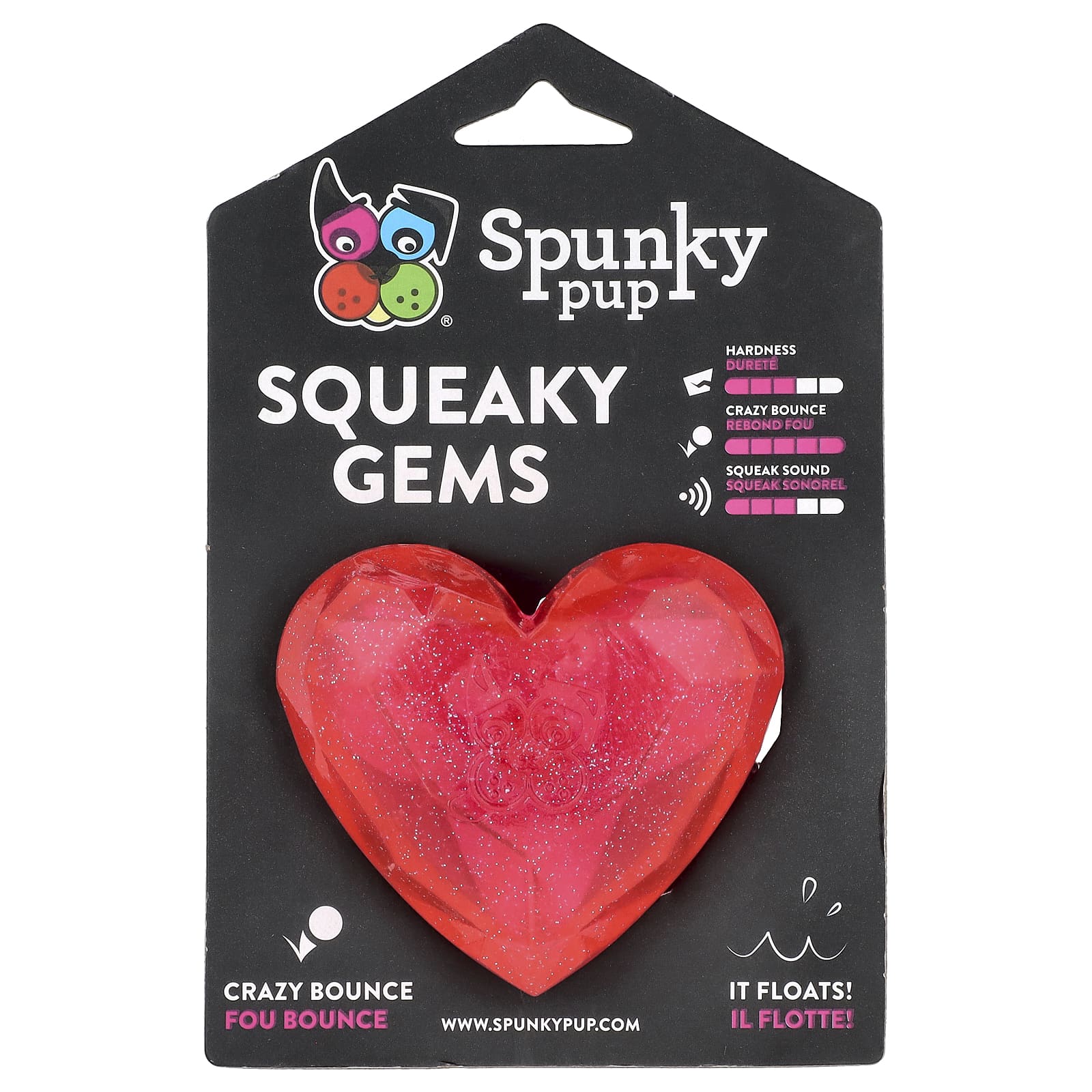 Spunky Pup, Squeaky Gems, сердечко, 1 шт.