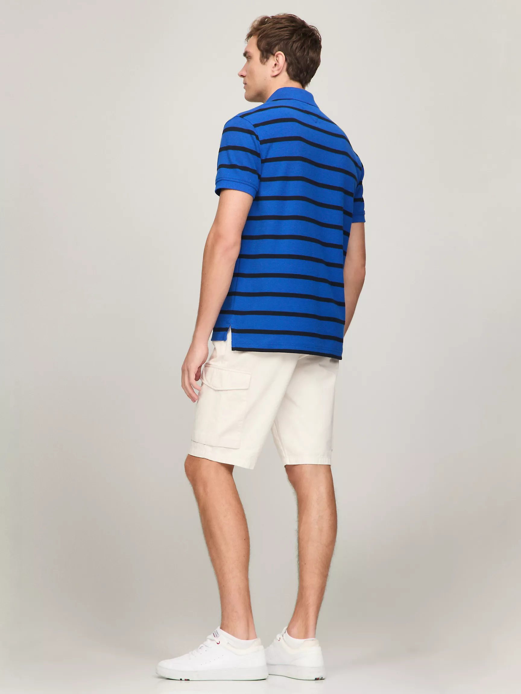 Мужское поло Tommy Hilfiger, Полосатое влагоотводящее поло стандартного кроя