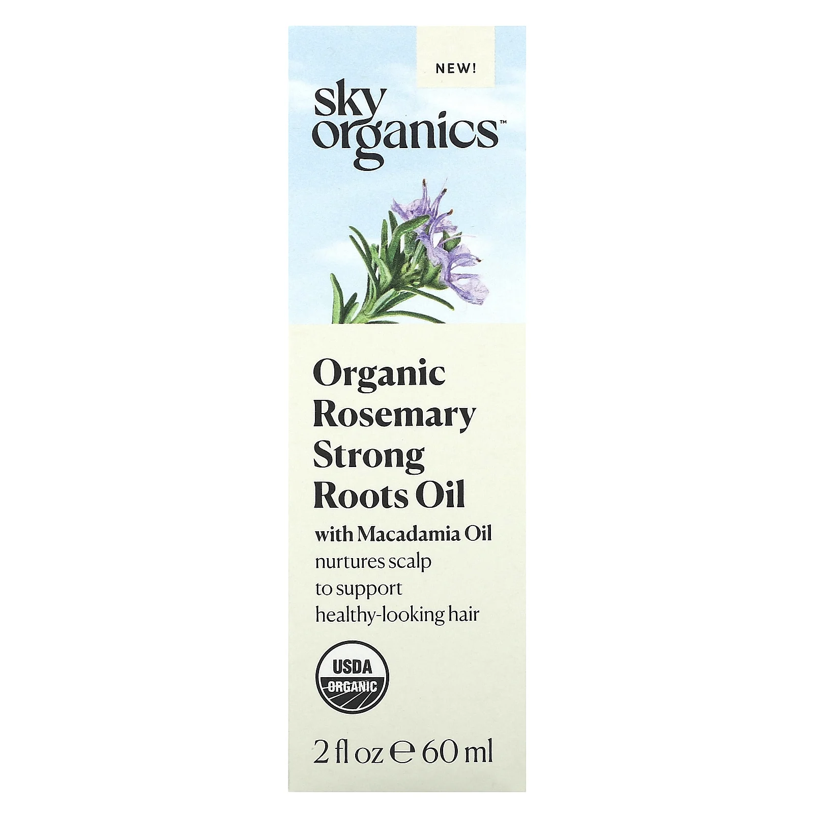 Sky Organics, Органическое масло крепких корней розмарина с маслом макадамии, 60 мл (2 жидк. Унции)