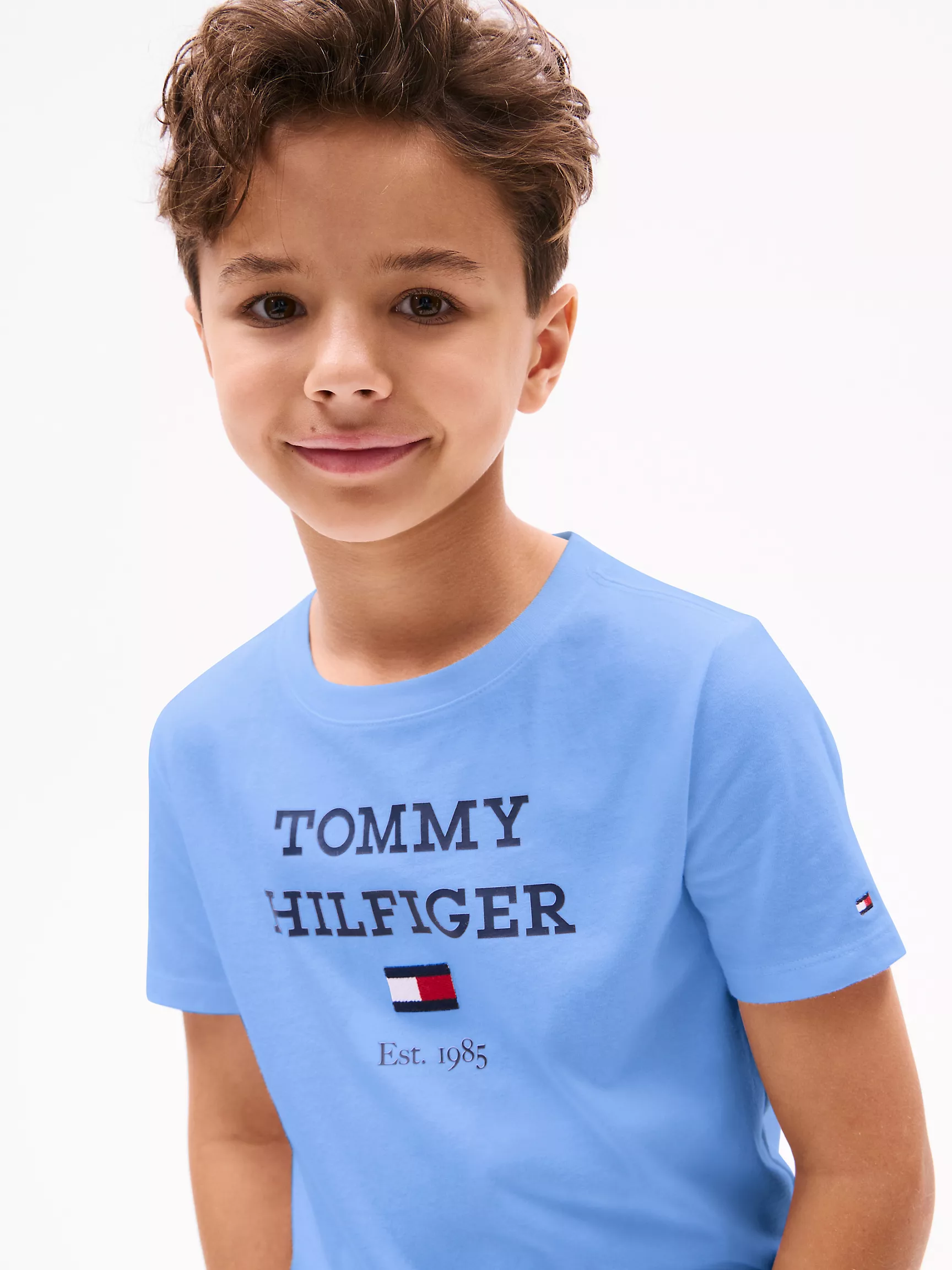 Футболка Tommy Hilfiger для мальчиков, Детская футболка с логотипом Hilfiger