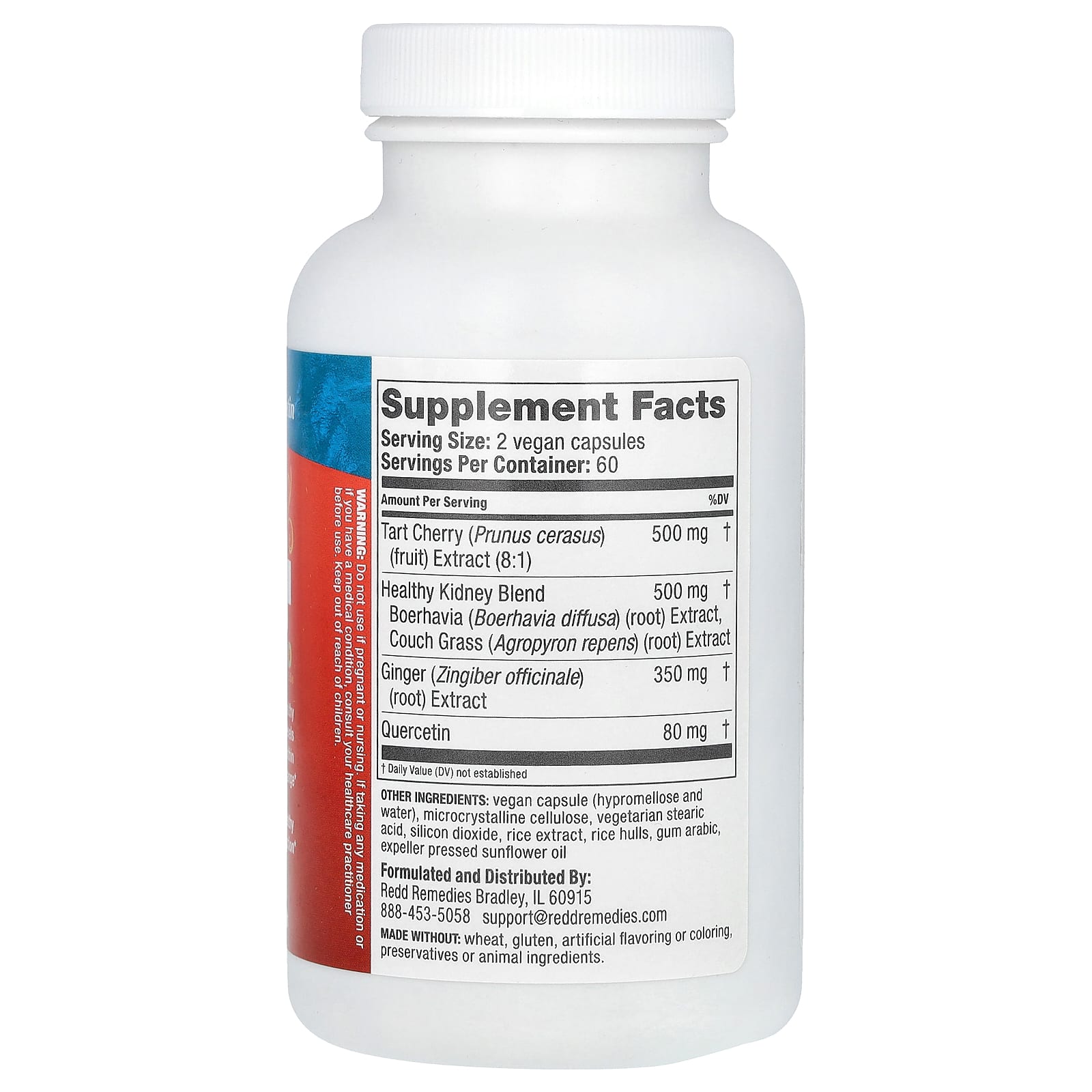 Redd Remedies, Gouch!, вишня и кверцетин, 120 веганских капсул