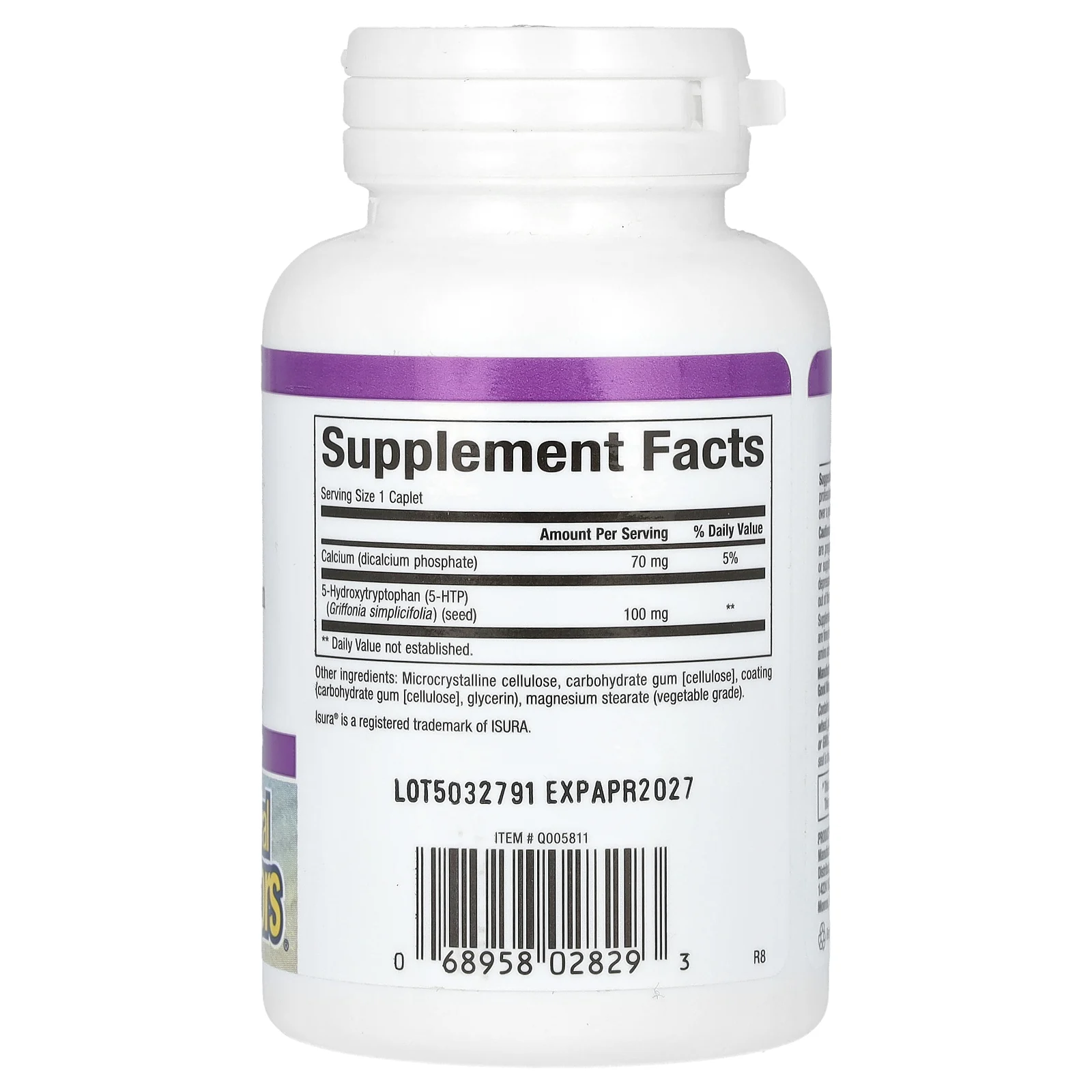 Natural Factors, Stress-Relax, 5-гидрокситриптофан, 100 мг, 60 капсул, покрытых кишечнорастворимой оболочкой