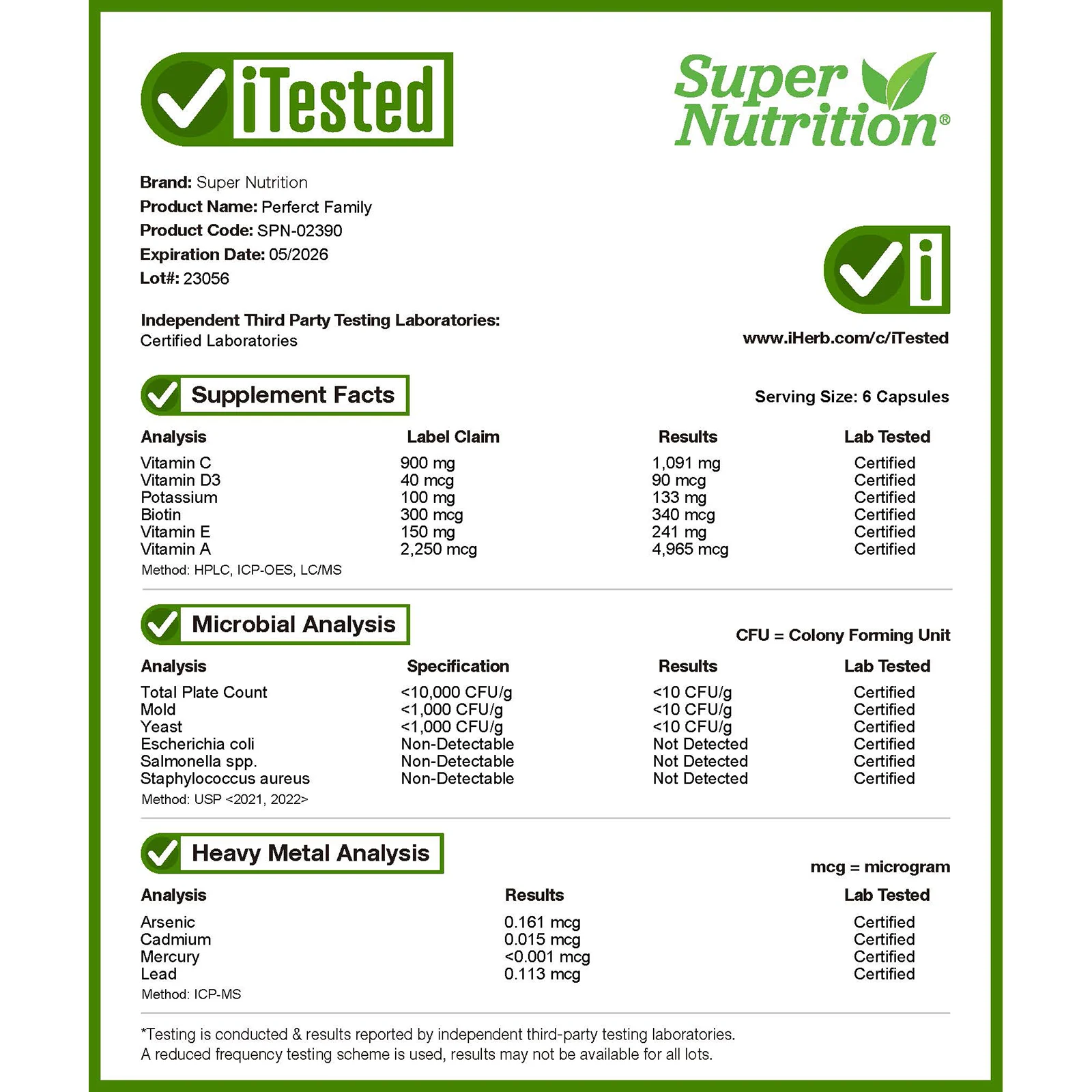 Super Nutrition, Perfect Family, мультивитамины и суперкомплексы для всей семьи, без железа, 240 растительных капсул