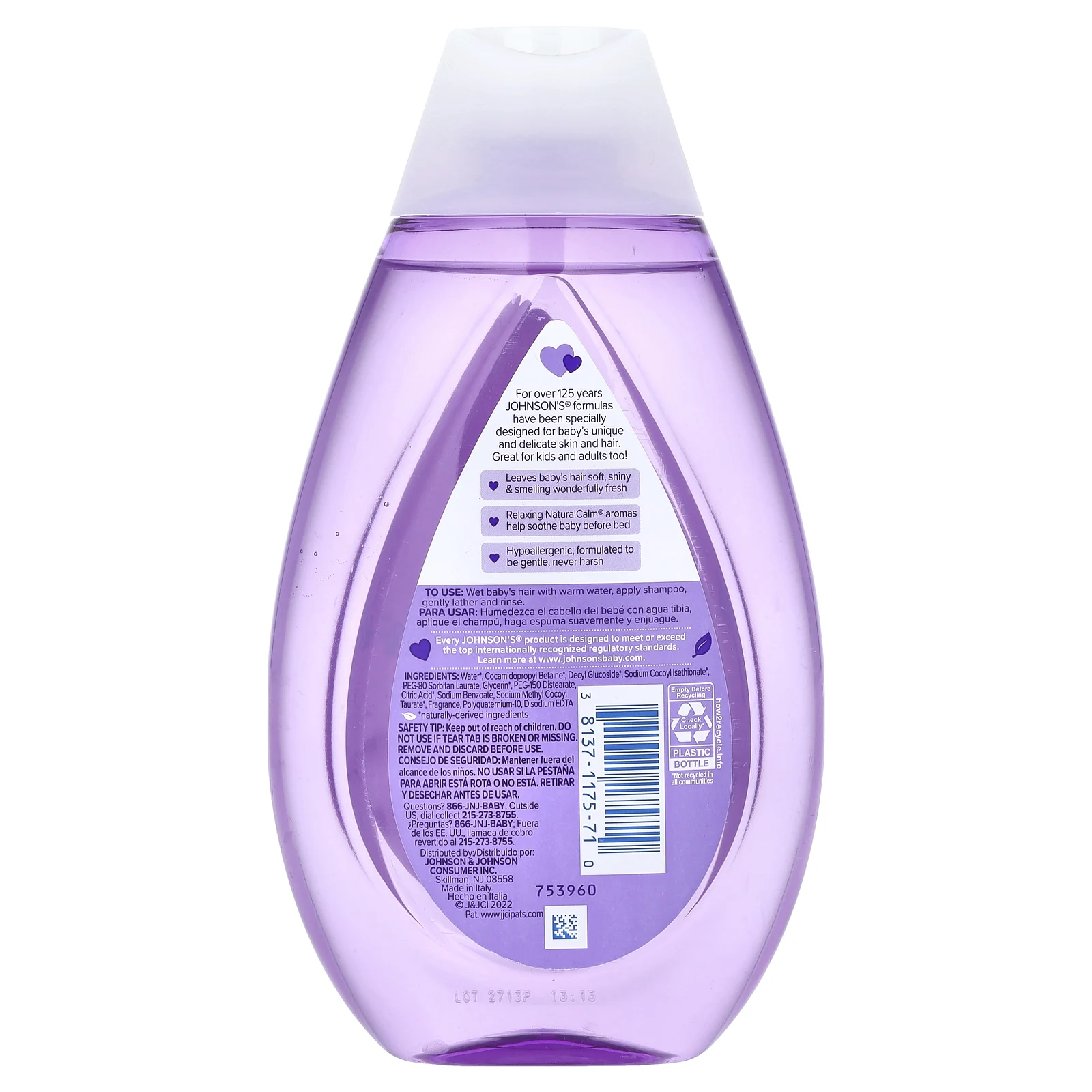 Johnson's Baby, Успокаивающий шампунь, 400 мл (13,6 жидк. Унции)