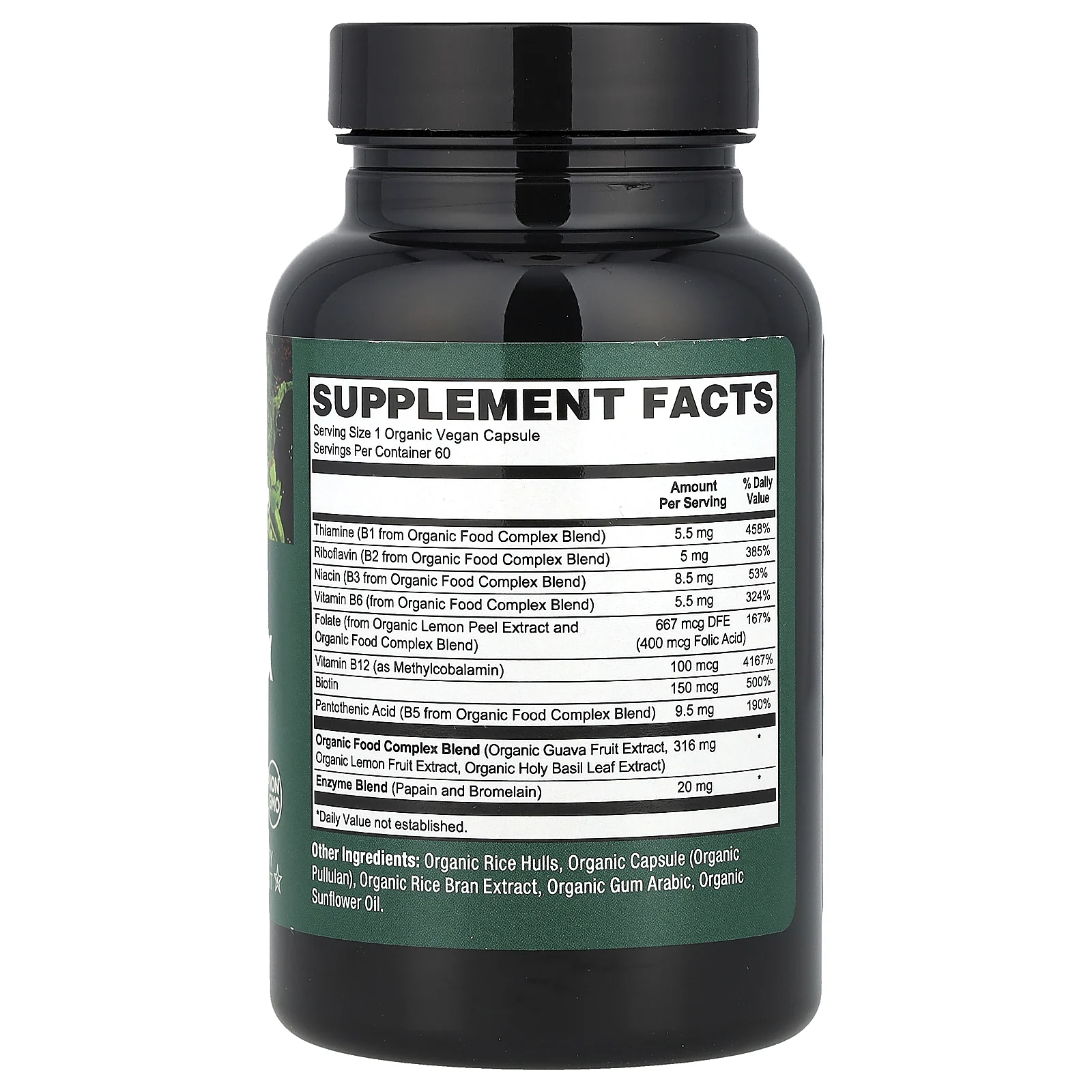 PlantFusion, B-комплекс, 60 органических растительных капсул