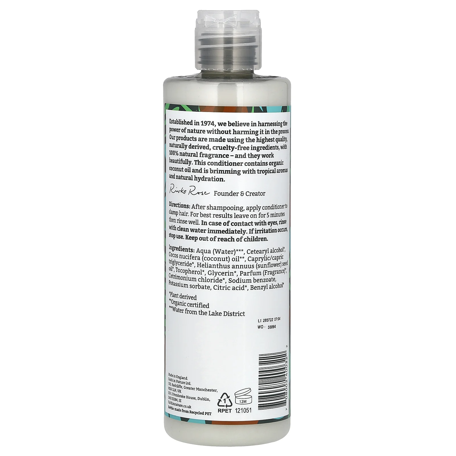 Faith in Nature, Кондиционер, для нормальных / сухих волос, с кокосом, 400 мл (13,5 жидк. унц.)