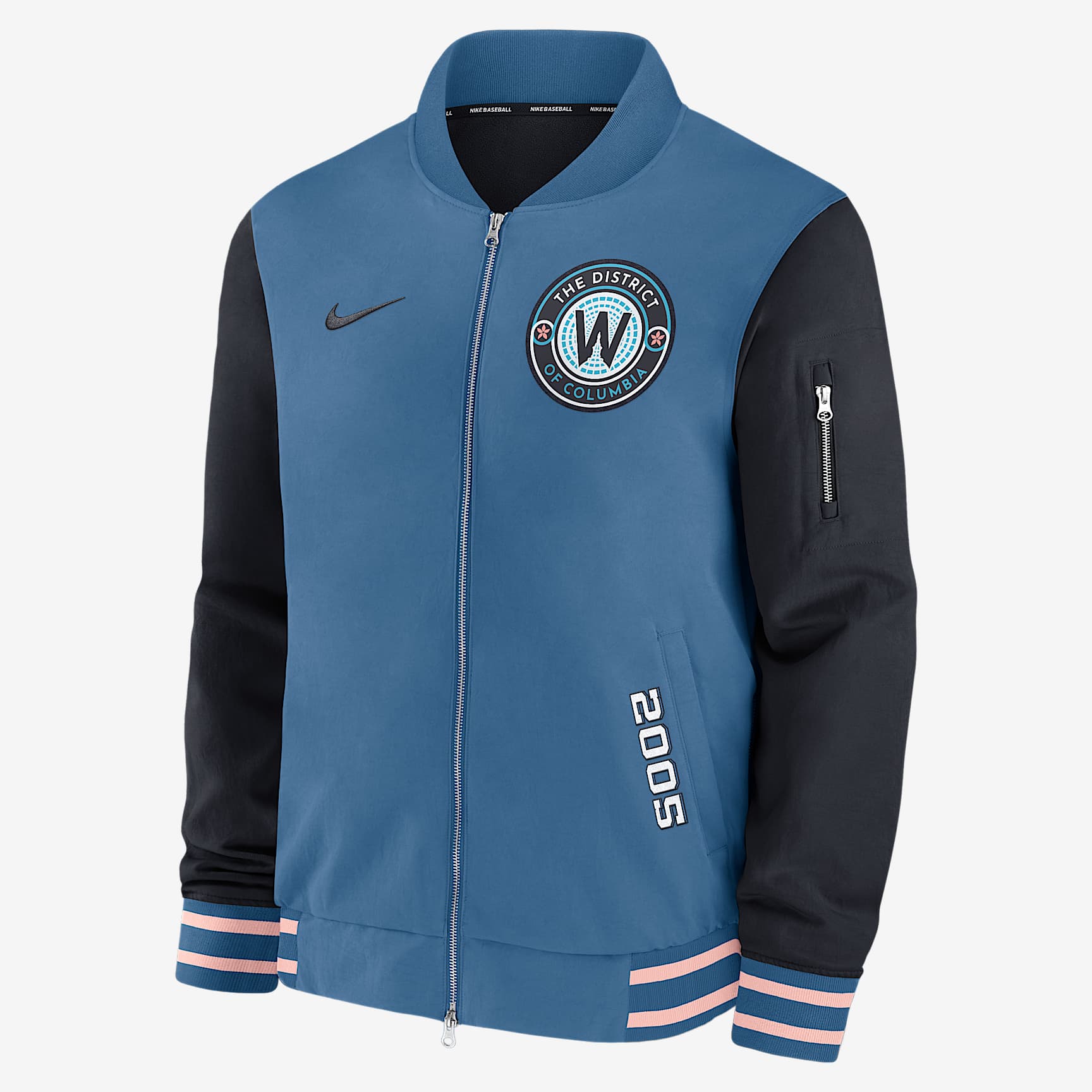 Washington Nationals Authentic Collection City Connect Men's Nike MLB Full-Zip Bomber Jacket
