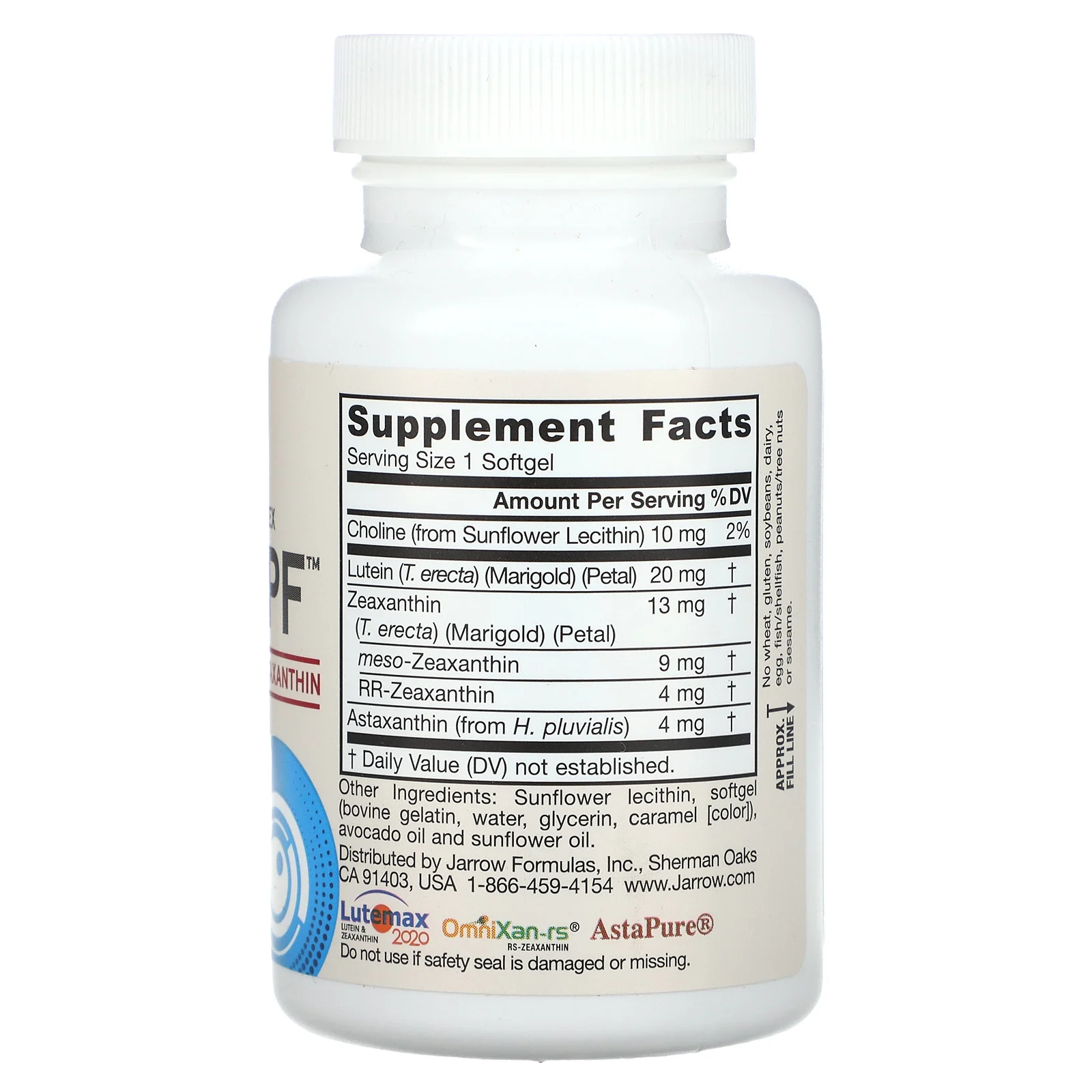 Jarrow Formulas, MaculaPF, комплекс каротиноидов, 60 капсул