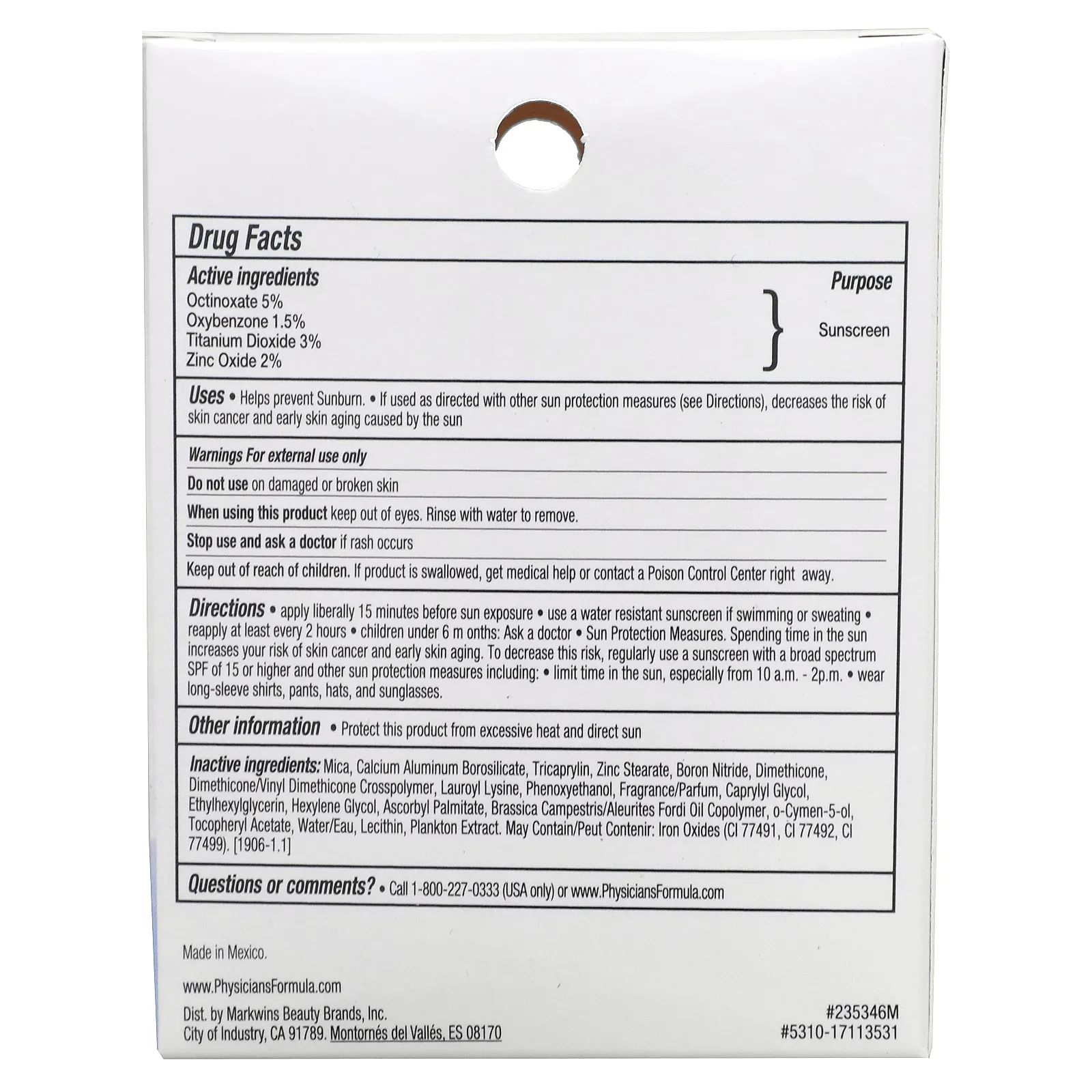 Physicians Formula, Natural Defense, завершающая пудра, SPF 20, светлый, 10 г (0,35 унции)