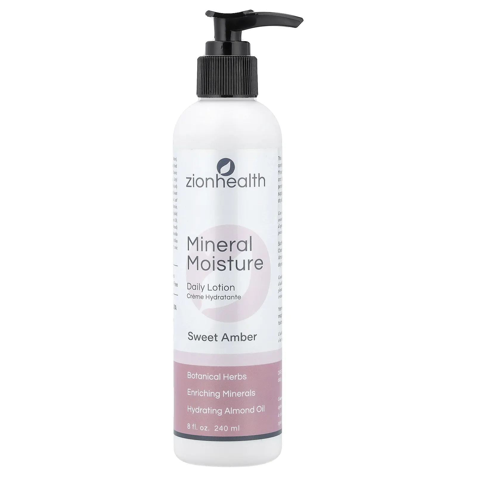 Zion Health, Минеральный увлажняющий лосьон на каждый день, сладкий янтарь, 240 мл (8 жидк. Унций)