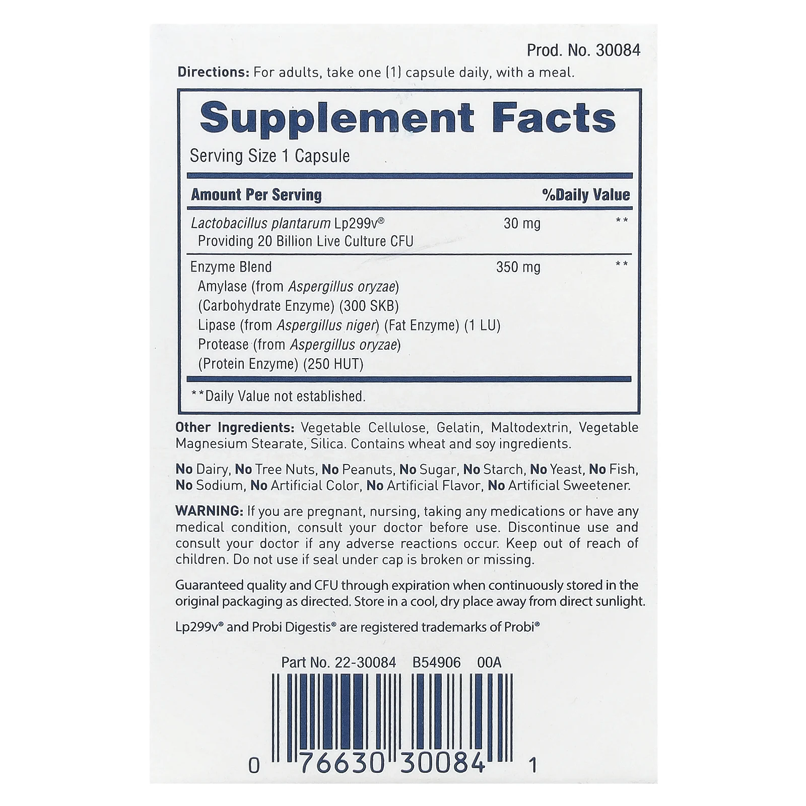 American Health, Enzyme Probiotic Complex +, 30 капсул