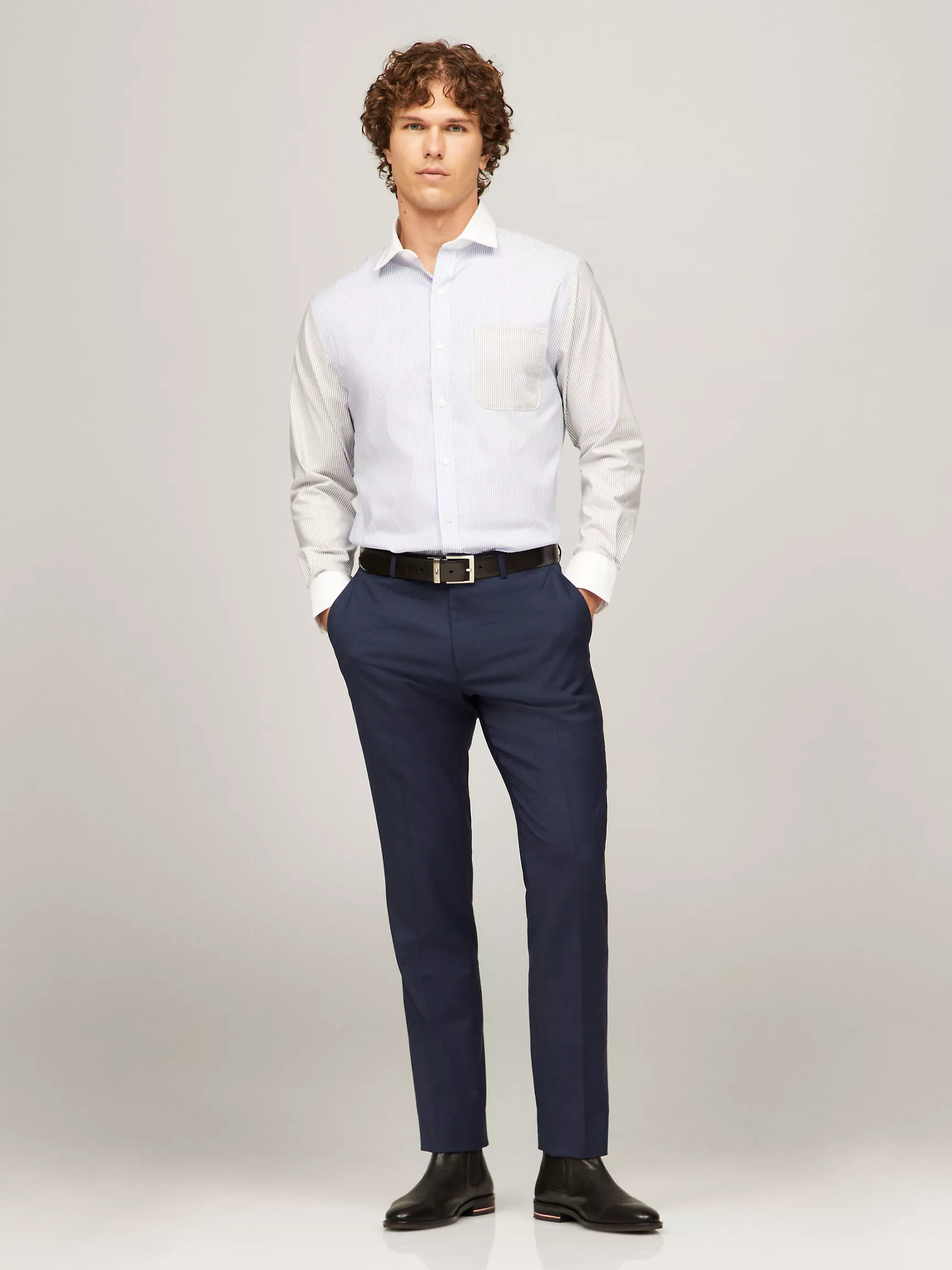 Мужская рубашка Tommy Hilfiger, Приталенная рубашка THFlex