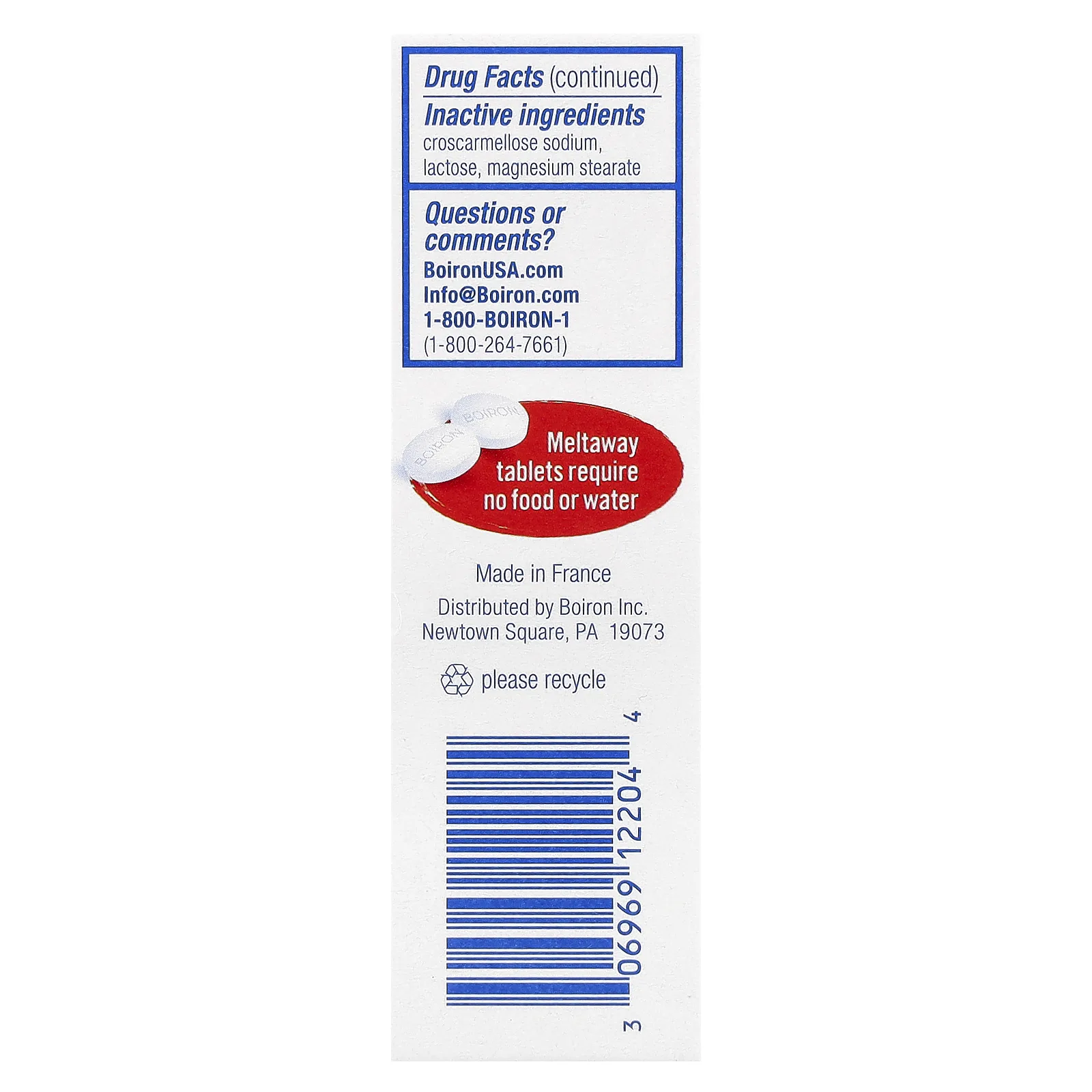 Boiron, HemCalm, средство от геморроя, без добавок, 60 быстрорастворимых таблеток