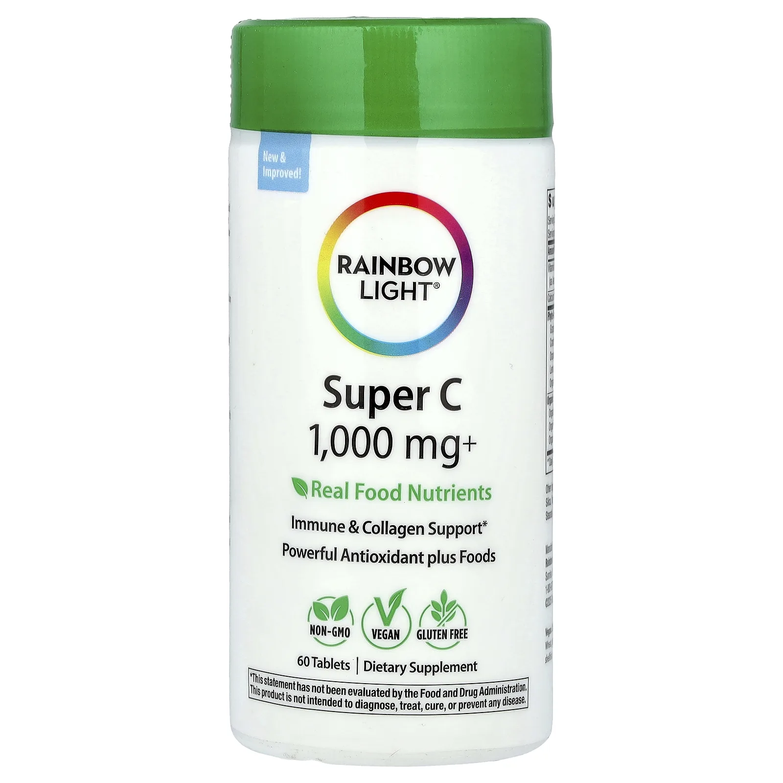 Rainbow Light, Super C, 60 таблеток