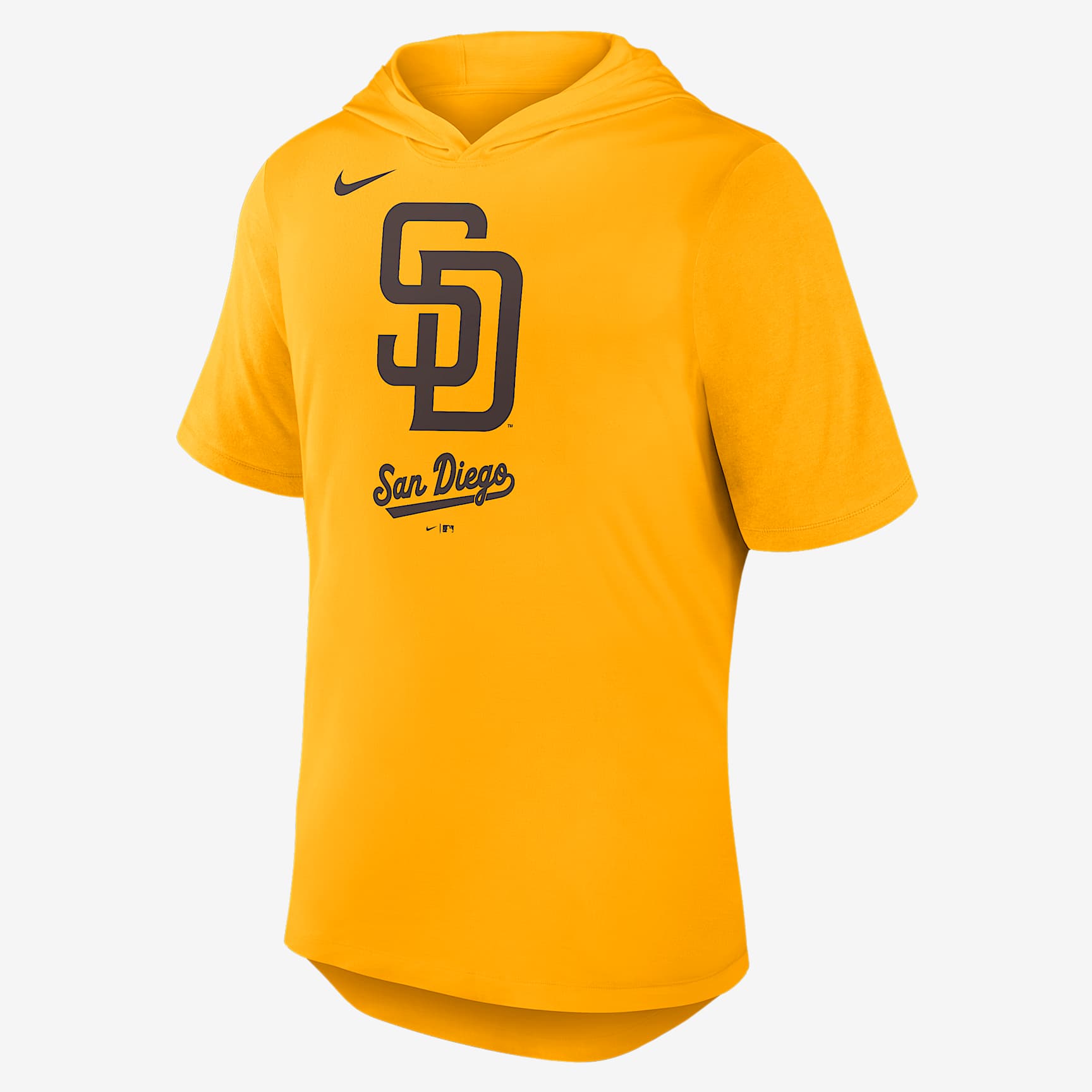 San Diego Padres Logo Men's Nike Dri-FIT MLB Hooded T-Shirt