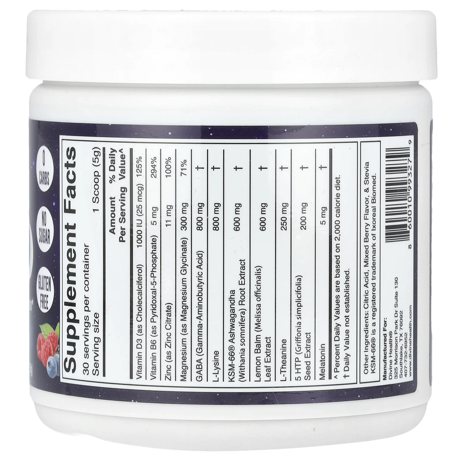 Divine Health, Don Coliber MD, Sleep-Ease, натуральное ягодное ассорти, 150 г (5,29 унции)