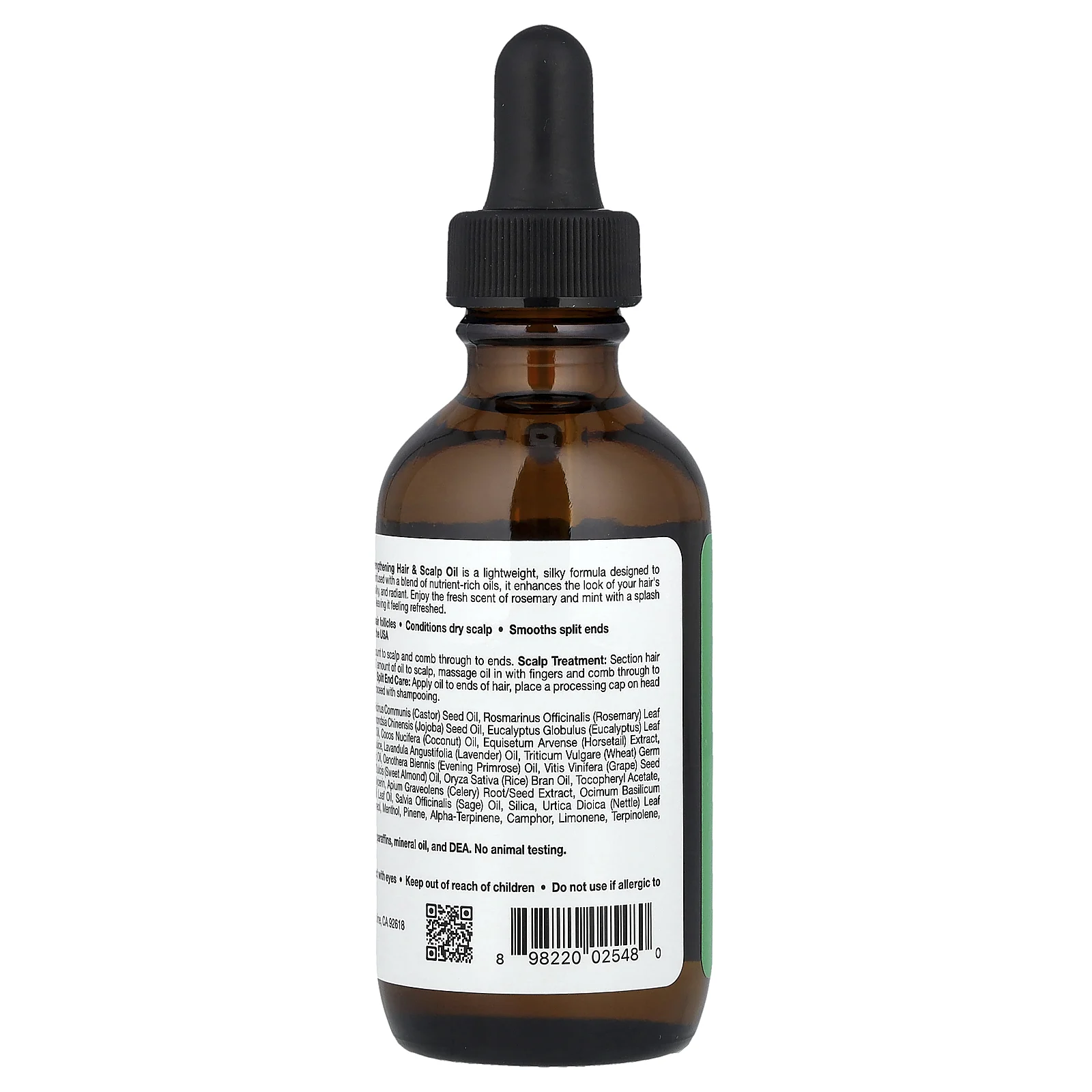 California Gold Nutrition, Beauty, укрепляющее масло для волос и кожи головы, биотин, розмарин и мята, 59 мл (2 жидк. Унции)