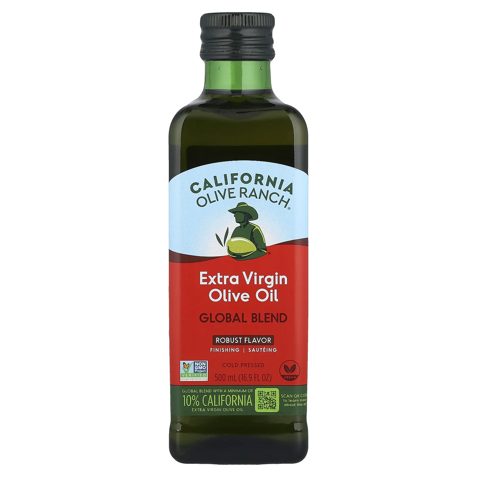 California Olive Ranch, нерафинированное оливковое масло высшего качества, смесь Global Blend, насыщенный вкус, 500 мл (16,9 жидк. унции)