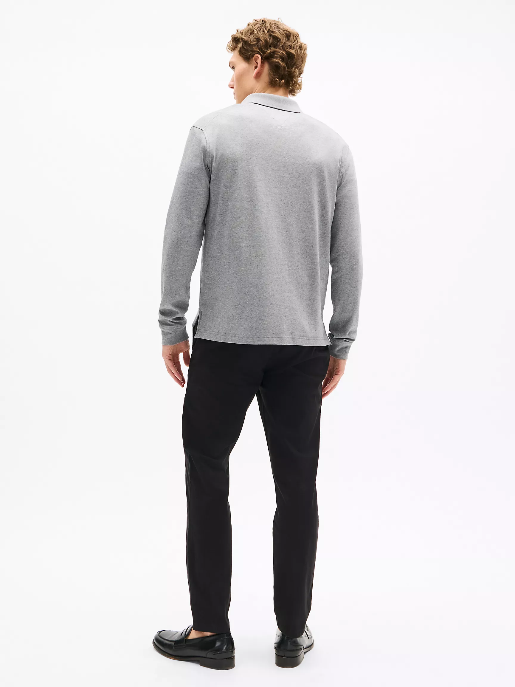 Мужское поло Tommy Hilfiger, Поло стандартного кроя с длинными рукавами и молнией