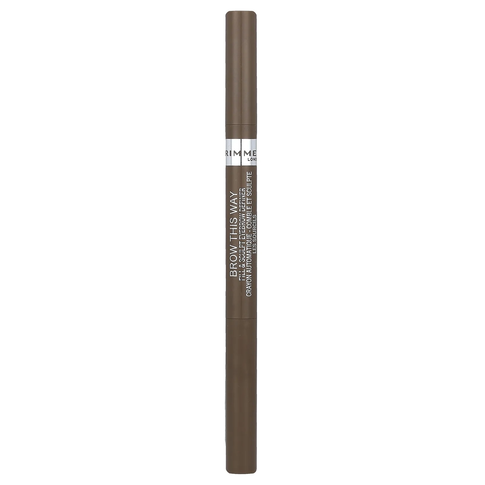 Rimmel London, Brow This Way, Карандаш для бровей Fill & Sculpt, средний коричневый цвет 002, 0,008 унции (0,25 г)