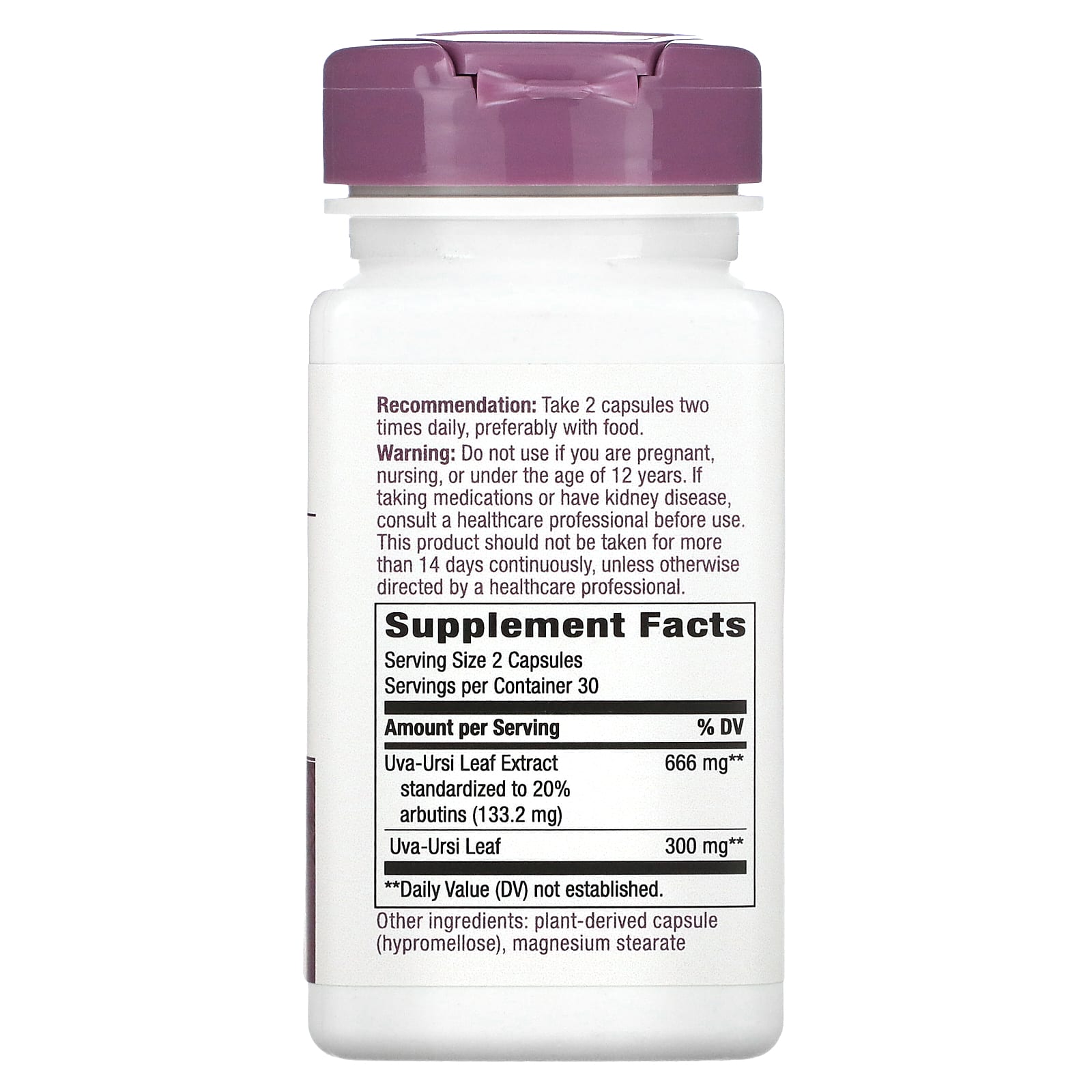 Nature's Way, толокнянка обыкновенная, 666 мг, 60 веганских капсул (333 мг в 1 капсуле)