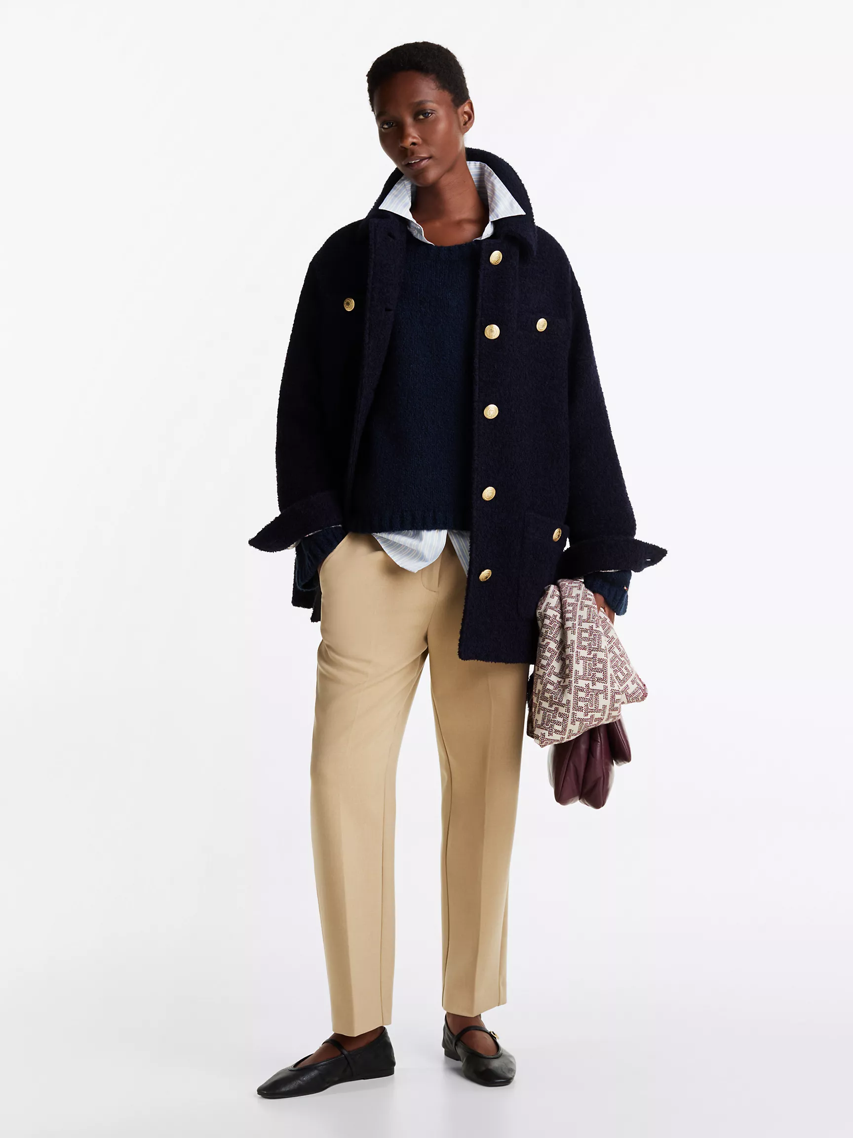 Женские брюки Tommy Hilfiger, Двуслойные приталенные брюки прямого кроя