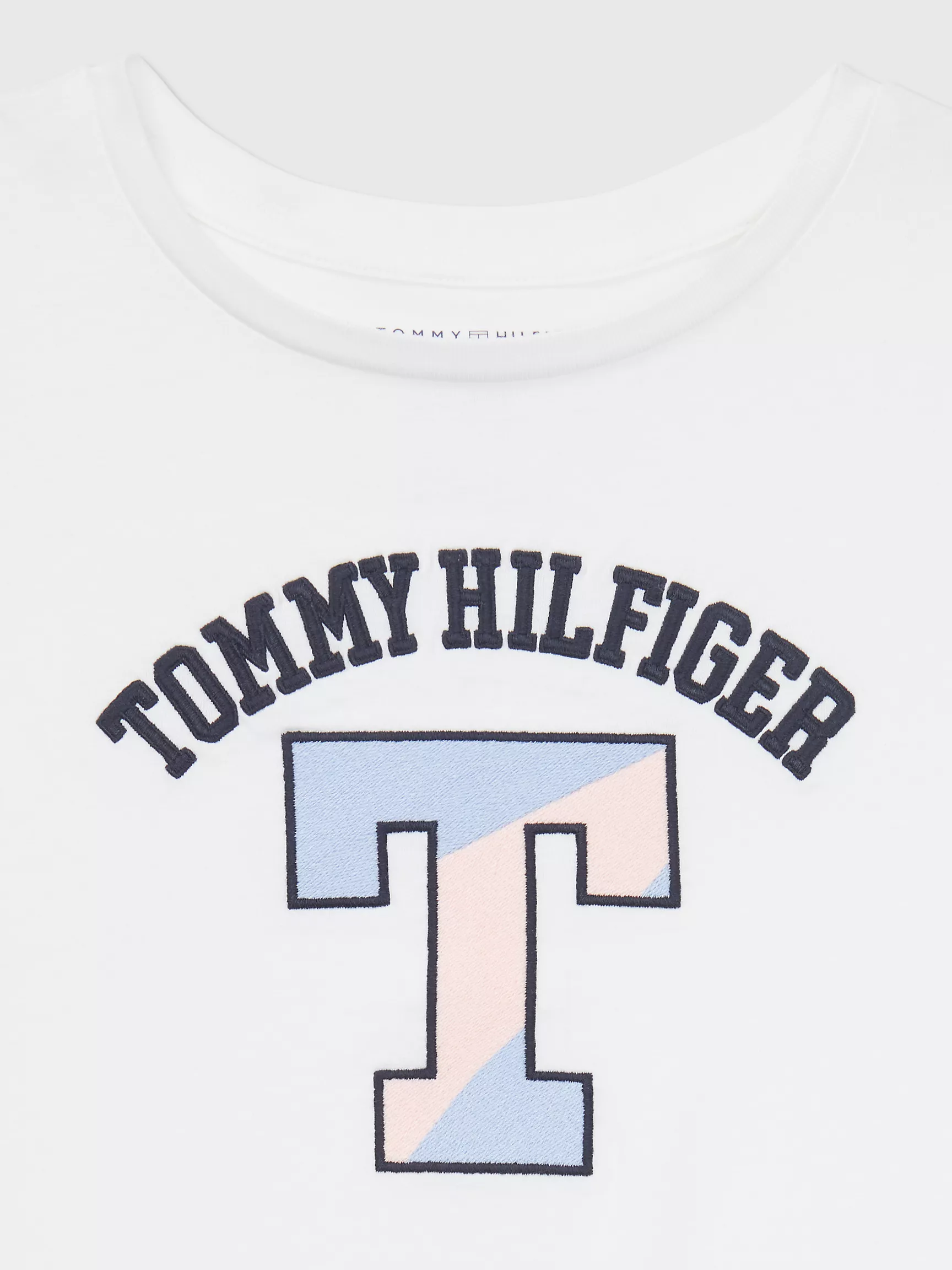 Футболка для девочек Tommy Hilfiger, Детская футболка с университетским логотипом