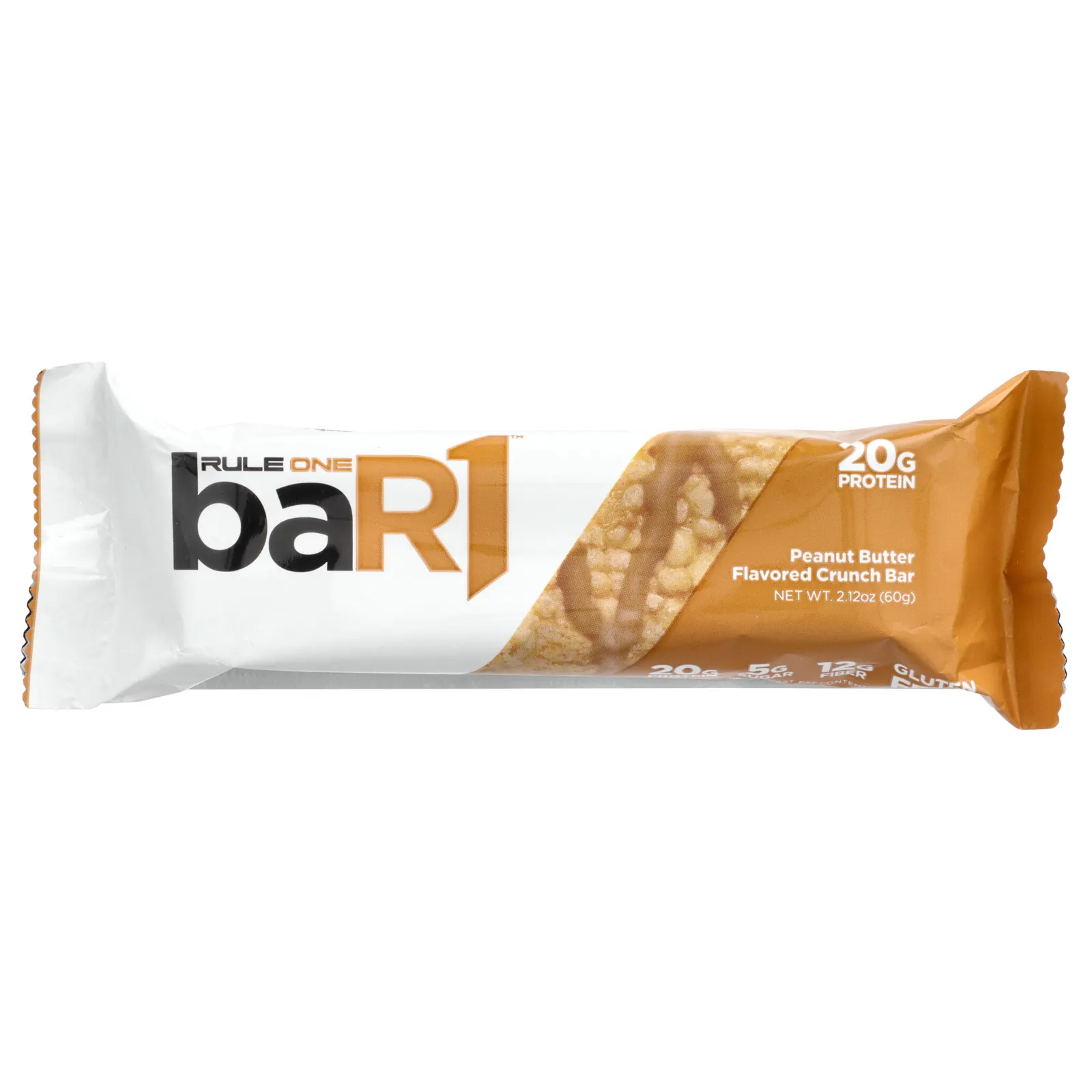 Rule One Proteins, baR1, батончик с арахисовой пастой, 12 батончиков по 60 г (2,12 унции)