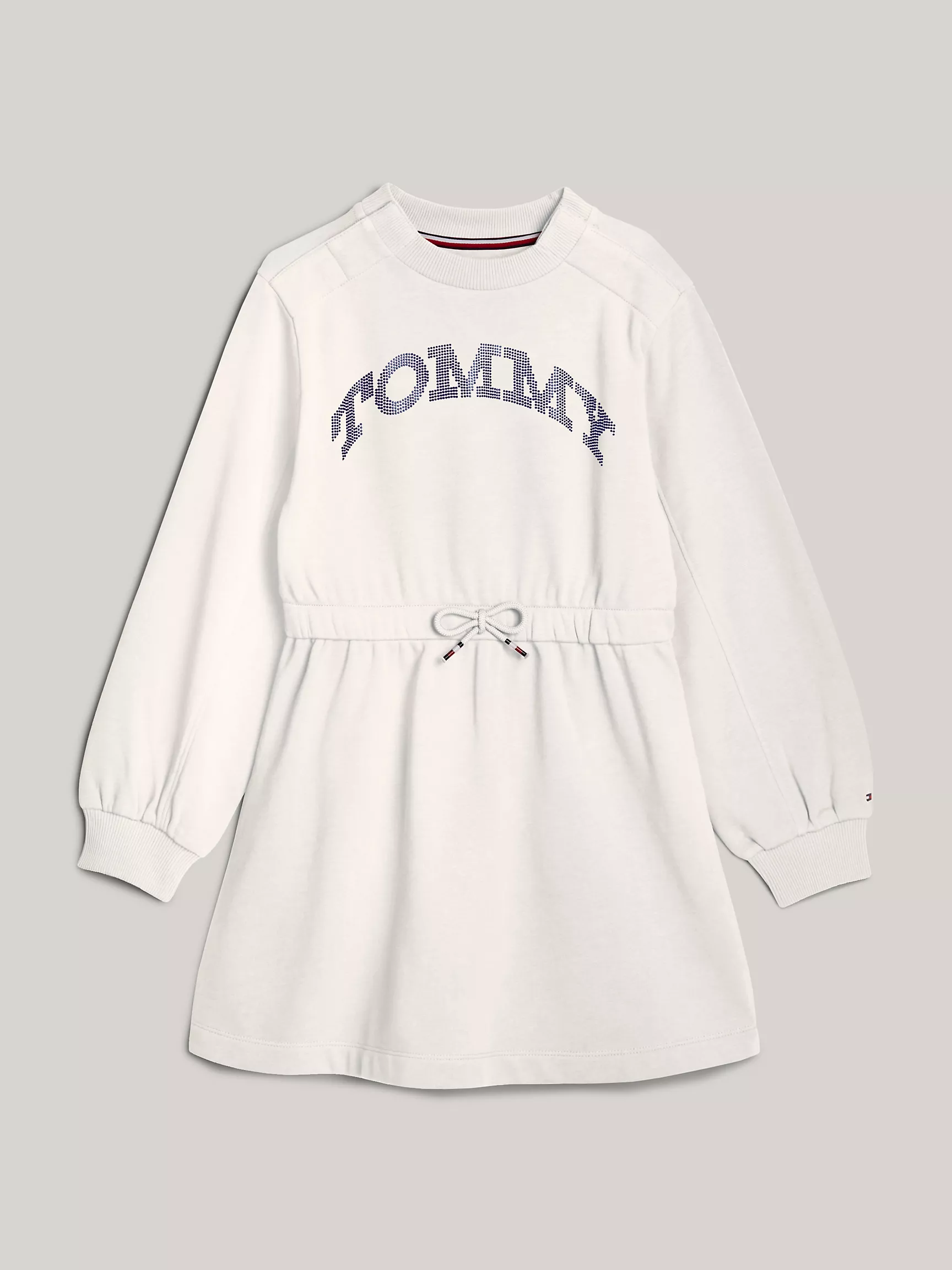 Платье для девочек Tommy Hilfiger, Детское платье-свитер с фольгированным логотипом Tommy